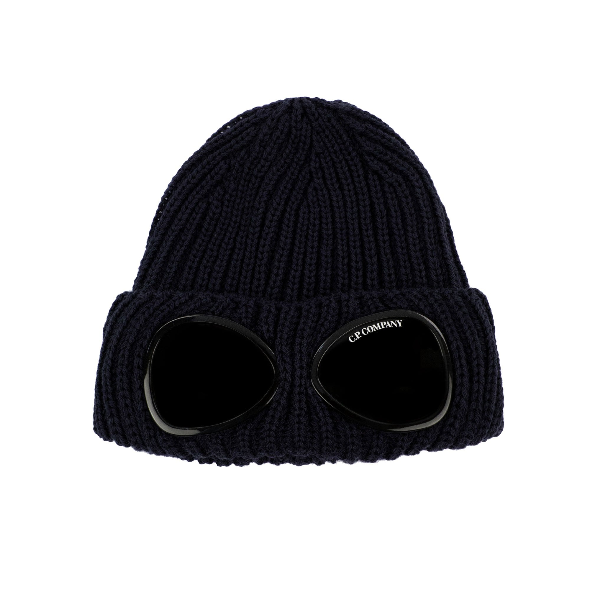 Cp Company Undersixteen Kids Merino Wool Goggle Beanie Navy 888