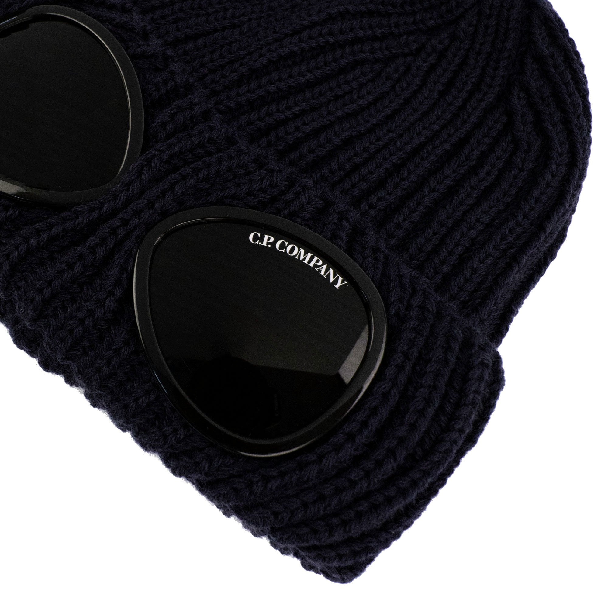 Cp Company Undersixteen Kids Merino Wool Goggle Beanie Navy 888