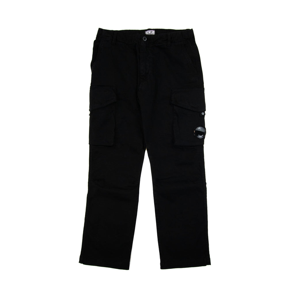 Cp Company Undersixteen U16 Stretch Sateen Peach Pocket Pants Black 999