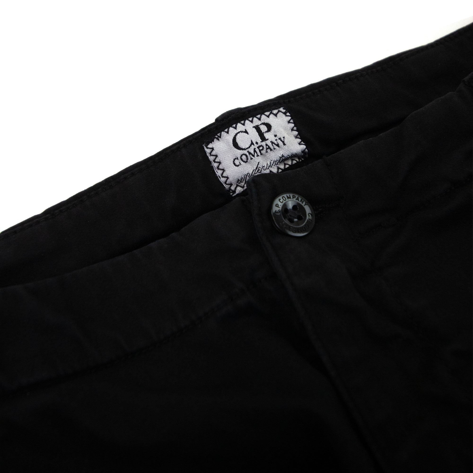 Cp Company Undersixteen U16 Stretch Sateen Peach Pocket Pants Black 999