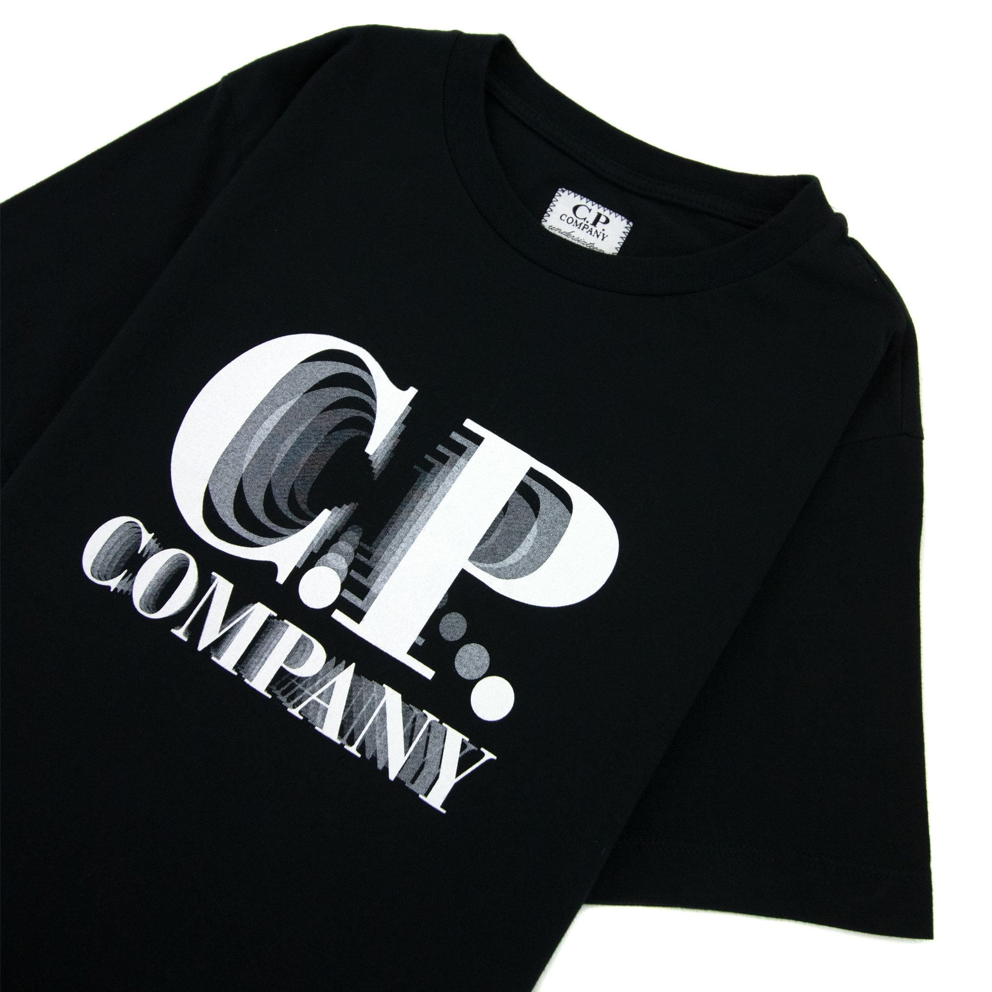 Cp Company Undersixteen U16 30/1 Graphic Logo T-shirt Black 999