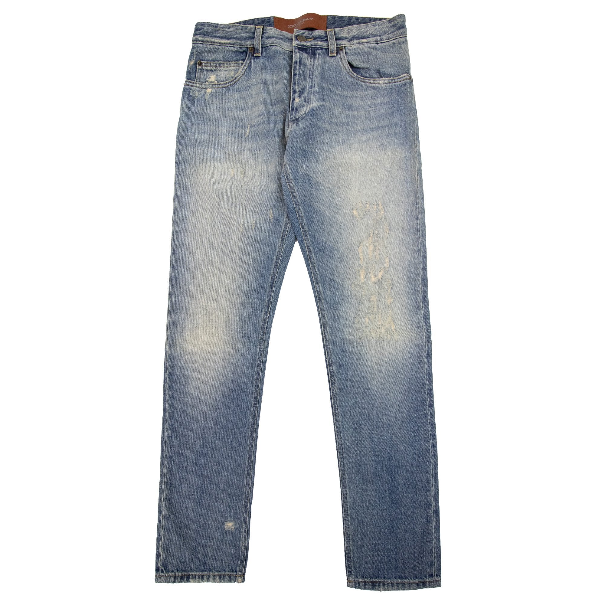 Dolce & Gabbana 16 Classic Ripped Jeans Light Denim
