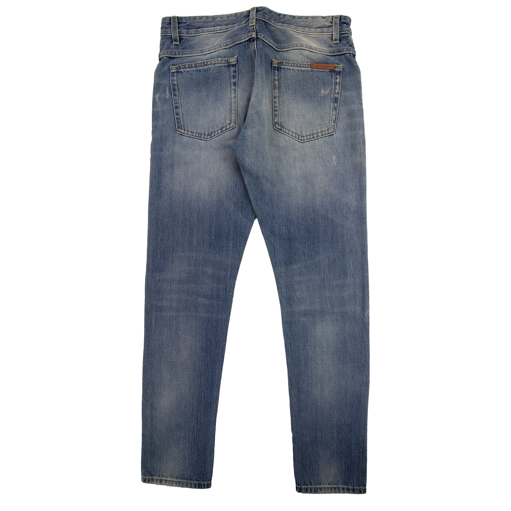 Dolce & Gabbana 16 Classic Ripped Jeans Light Denim