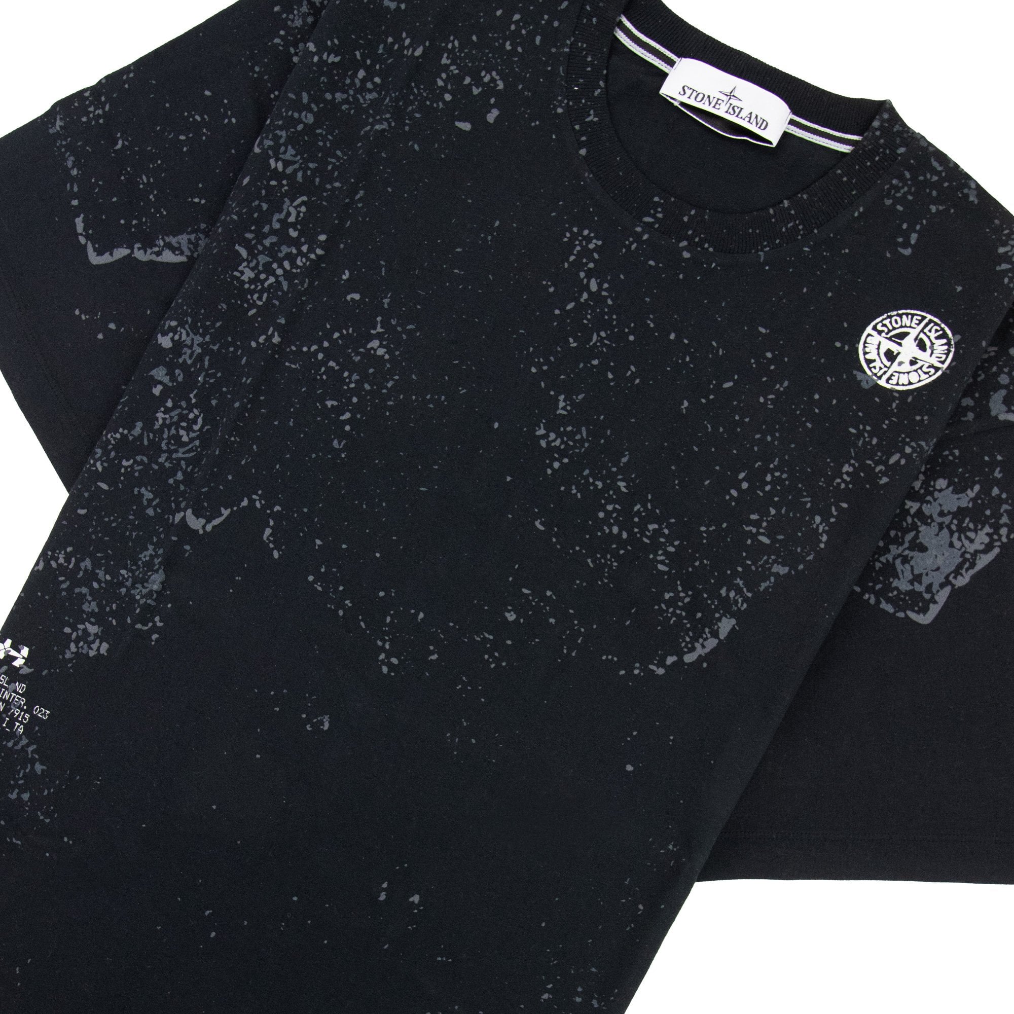Stone Island 2rc85 ‘drops Two’ Print T Shirt Black V0029