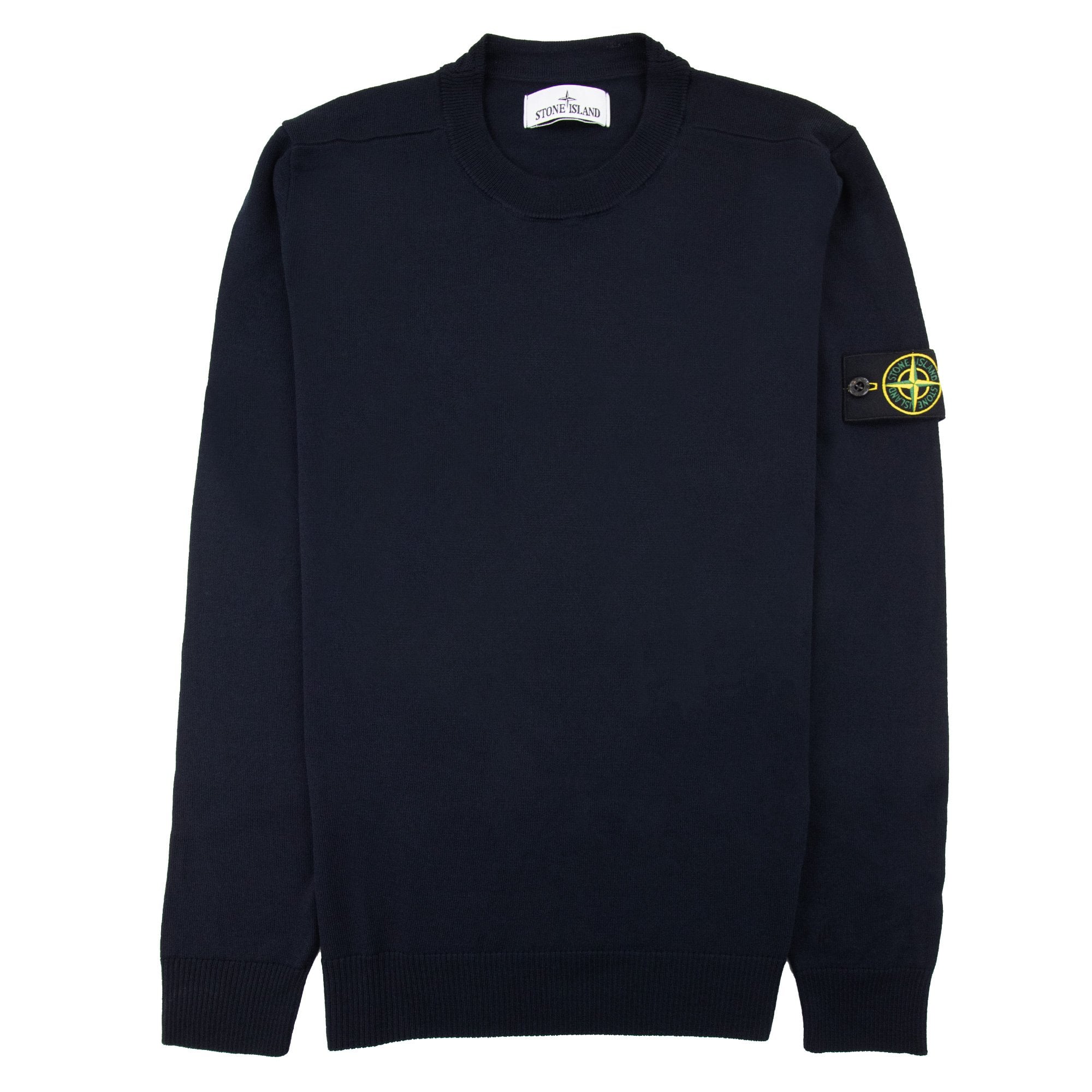 Stone Island 510c4 Pure Light Wool Crewneck Navy Blue V0020