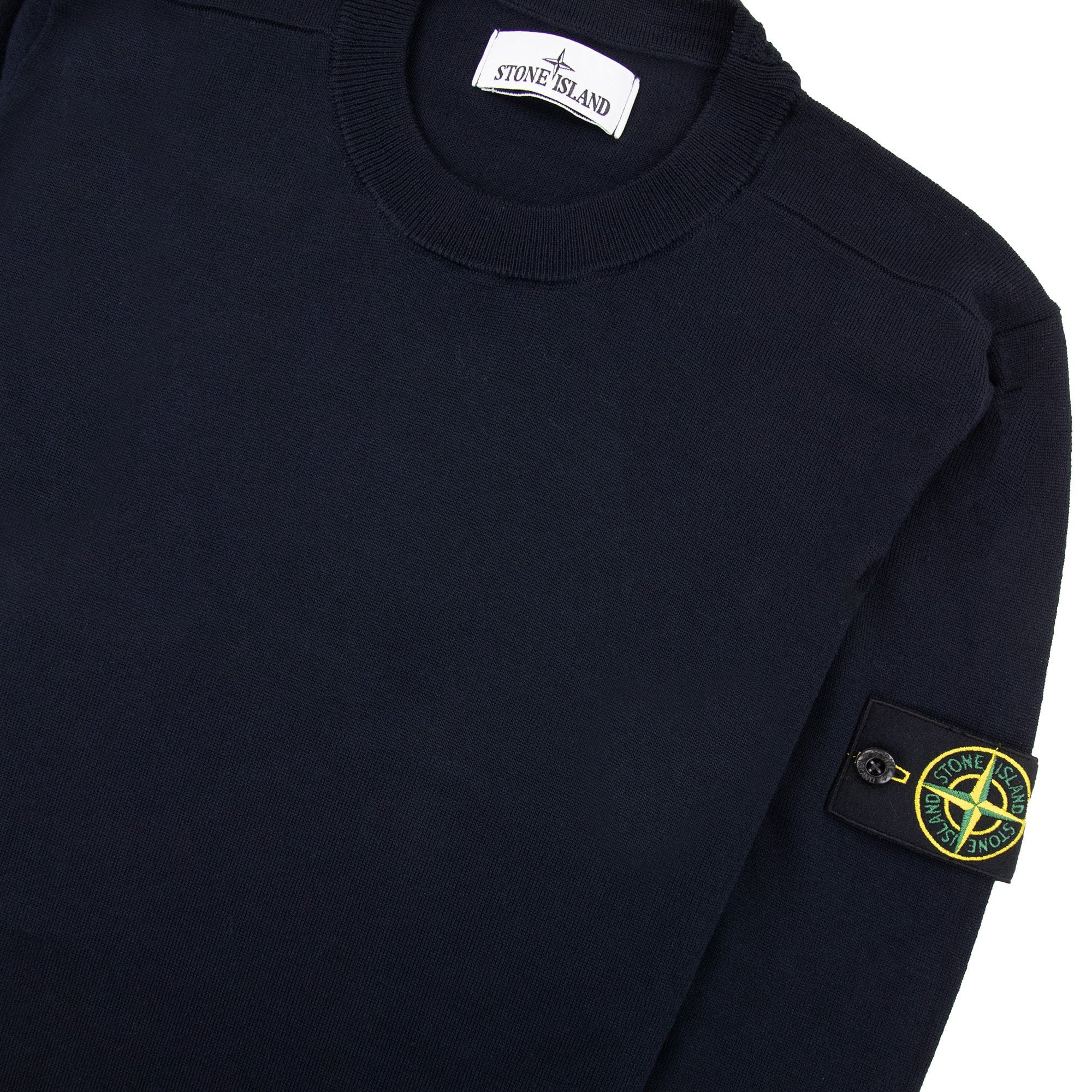 Stone Island 510c4 Pure Light Wool Crewneck Navy Blue V0020