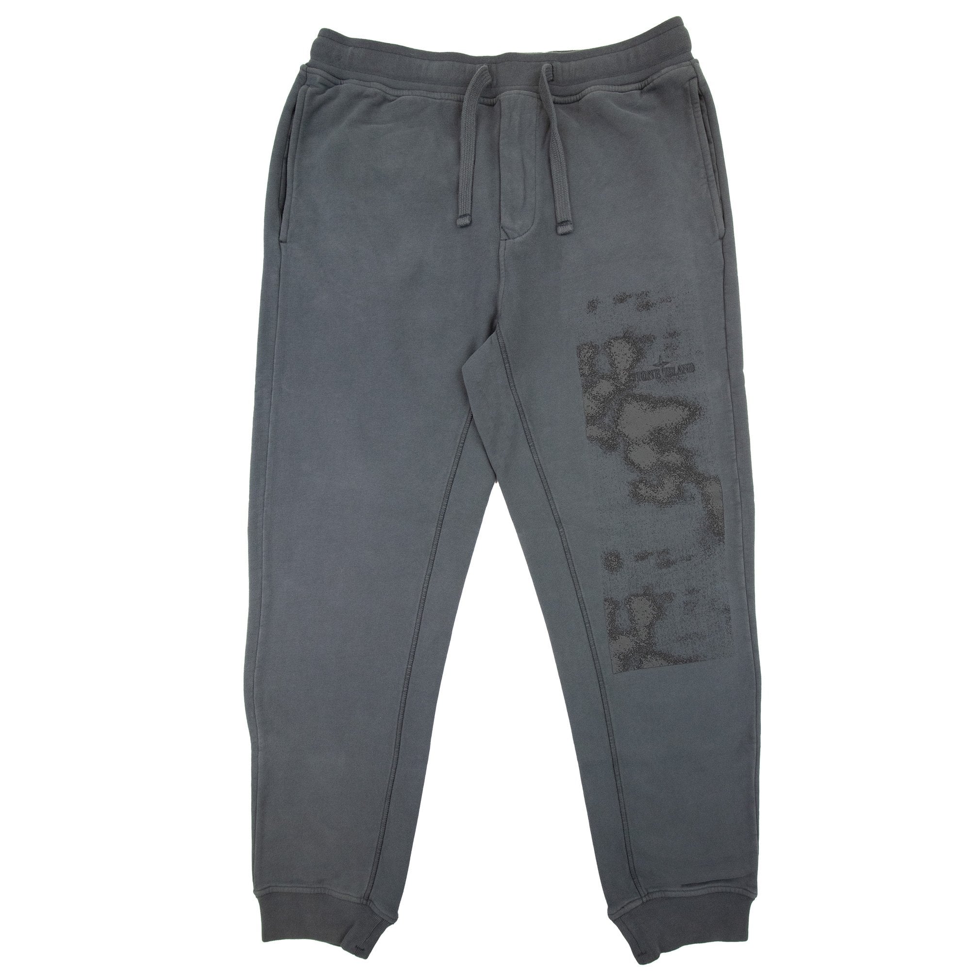 Stone Island 66762 ‘foam Two’ Print And Embroidery Bottoms Grey V0062