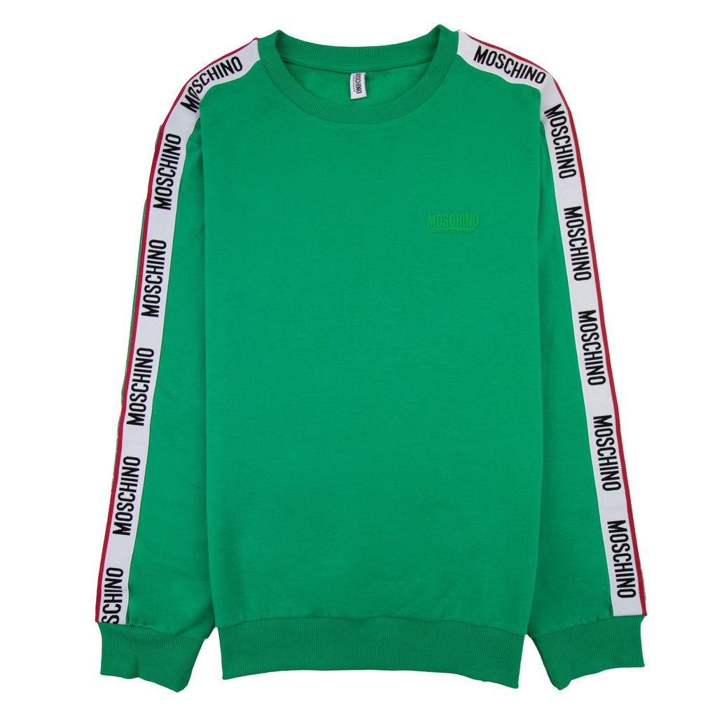 Moschino Underwear Tape Logo Crew Neck Sweatshirt Green