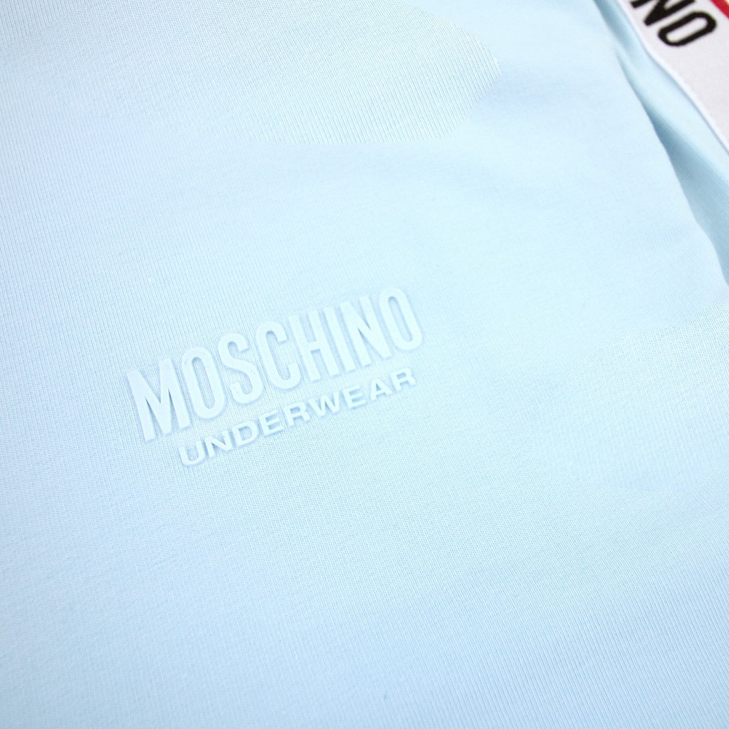Moschino Underwear Tape Logo Crew Neck Sweatshirt Sky Blue 0332