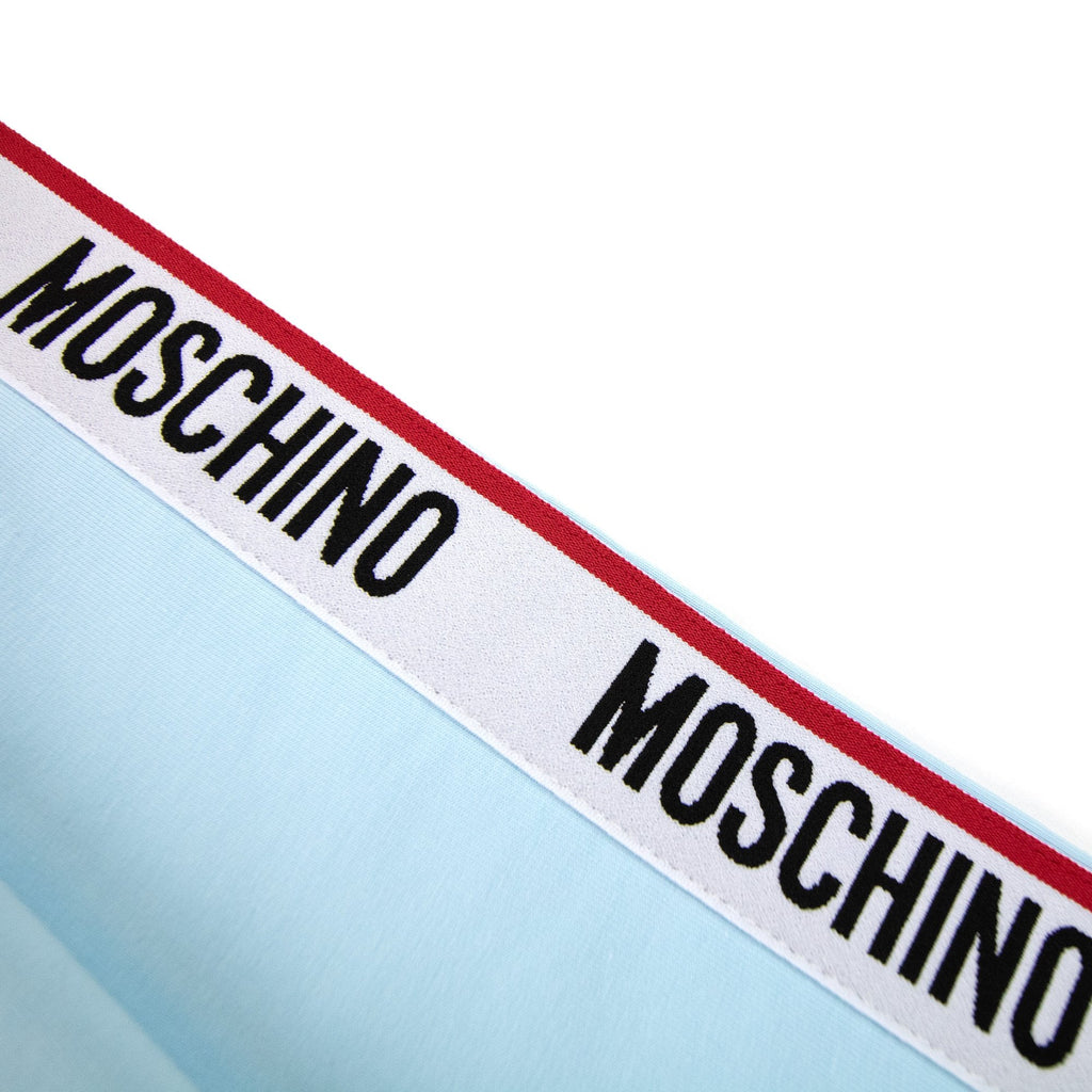 Moschino Underwear Tape Logo Crew Neck Sweatshirt Sky Blue 0332