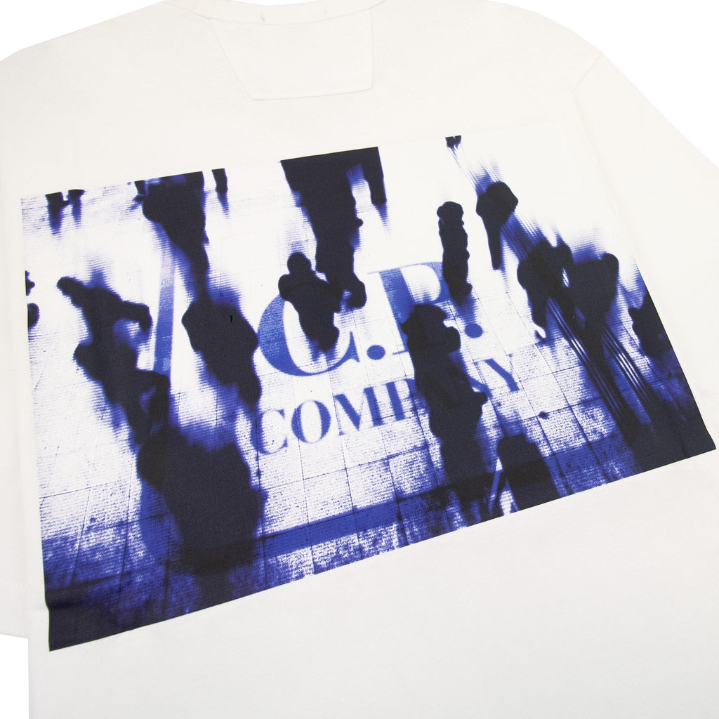 Cp Company Metropolis Series Mercerized Jersey Reverse Logo Print T Shirt White 101