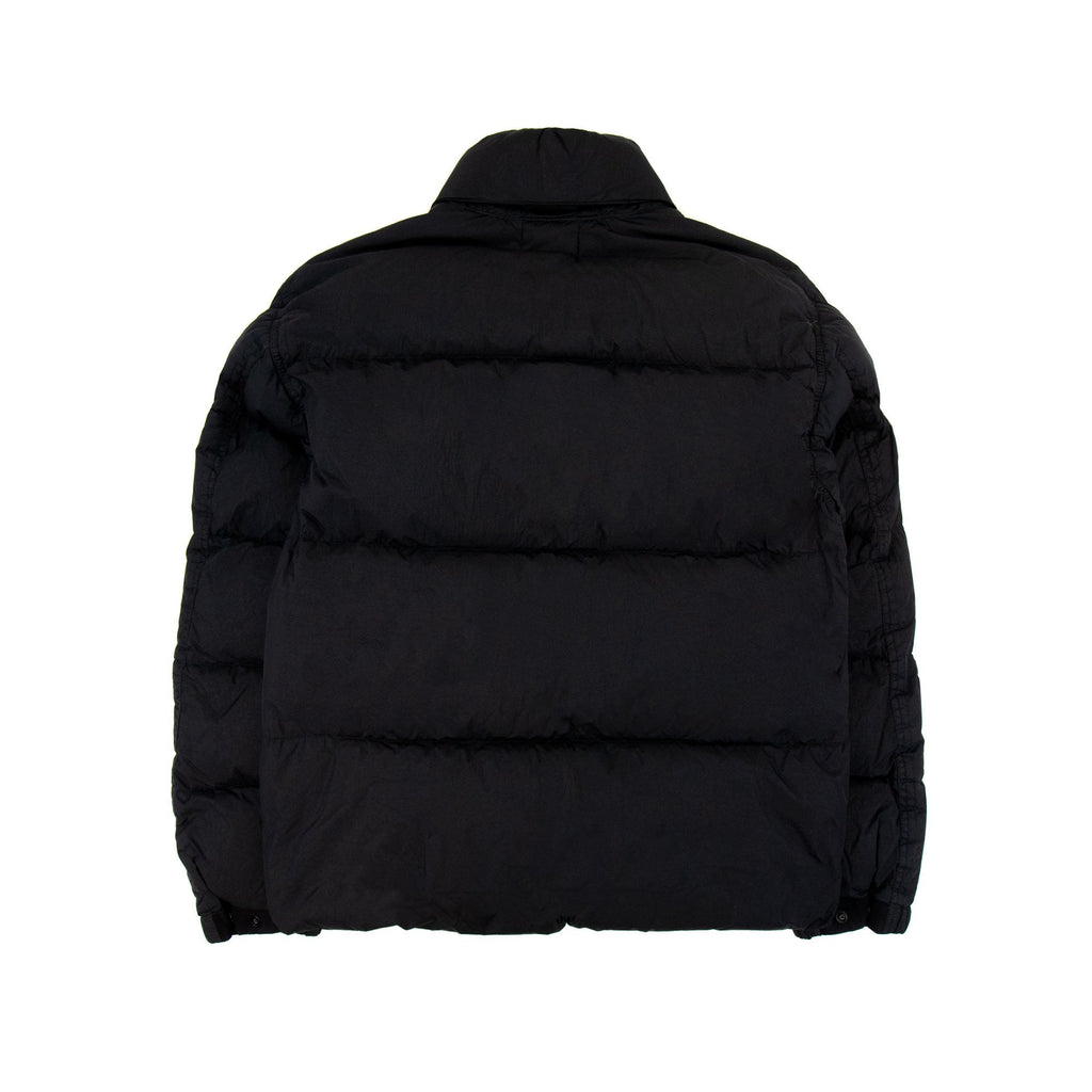 Stone Island 40623 Garment Dyed Crinkle Reps Recycled Nylon Down Black V0029