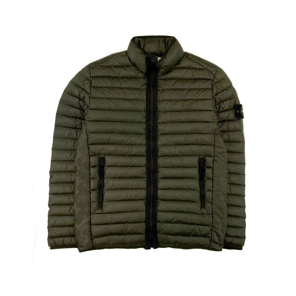 Stone Island 42324 Loom Woven Chambers R Nylon Down Jacket Khaki V0058