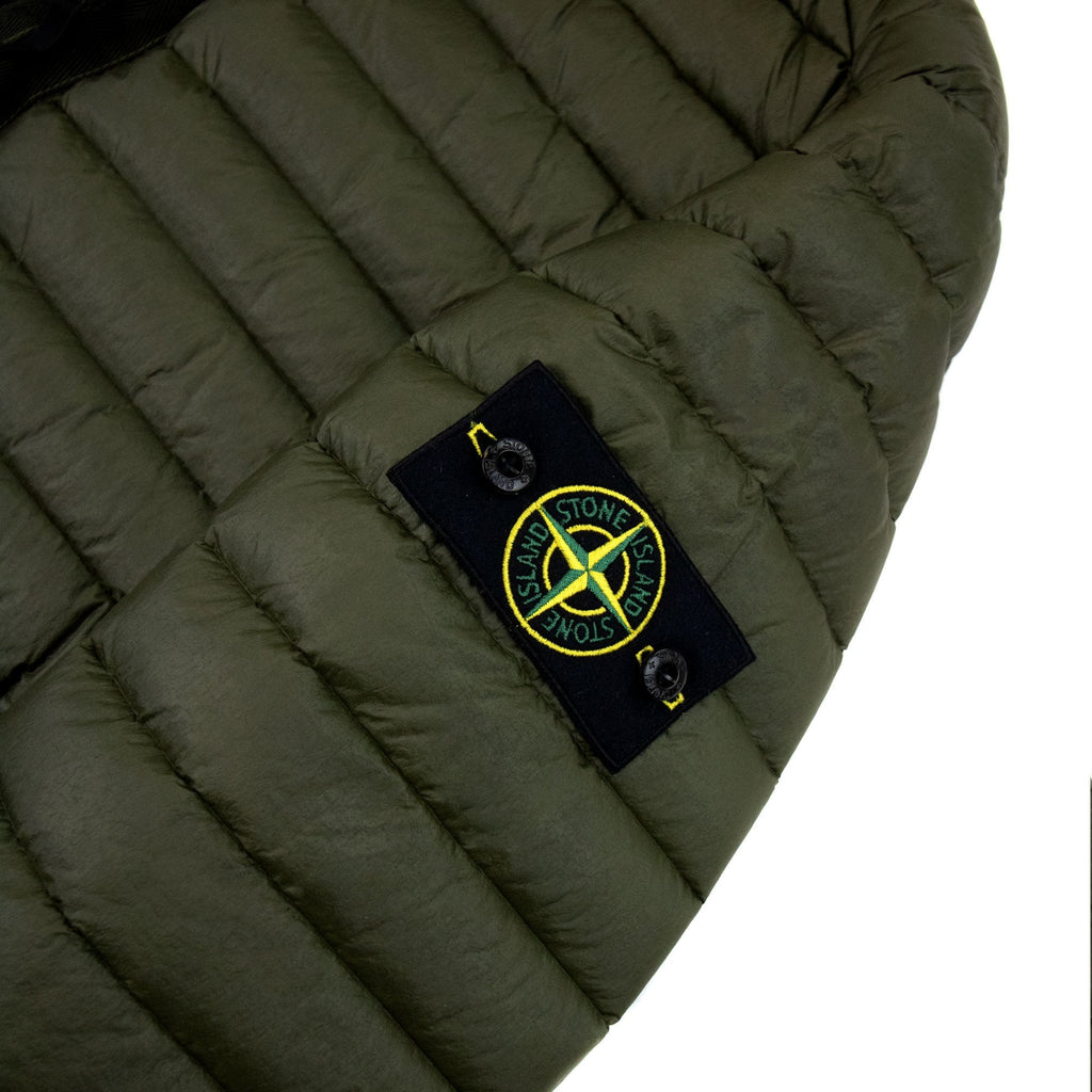 Stone Island 42324 Loom Woven Chambers R Nylon Down Jacket Khaki V0058