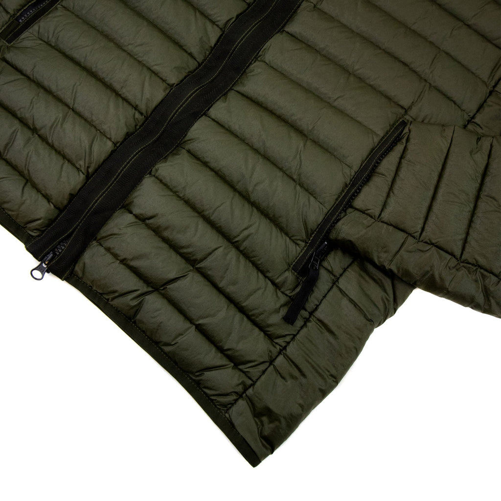Stone Island 42324 Loom Woven Chambers R Nylon Down Jacket Khaki V0058