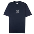 Cp Company Metropolis Series Mercerized Jersey Reverse Logo Print T Shirt Navy 888