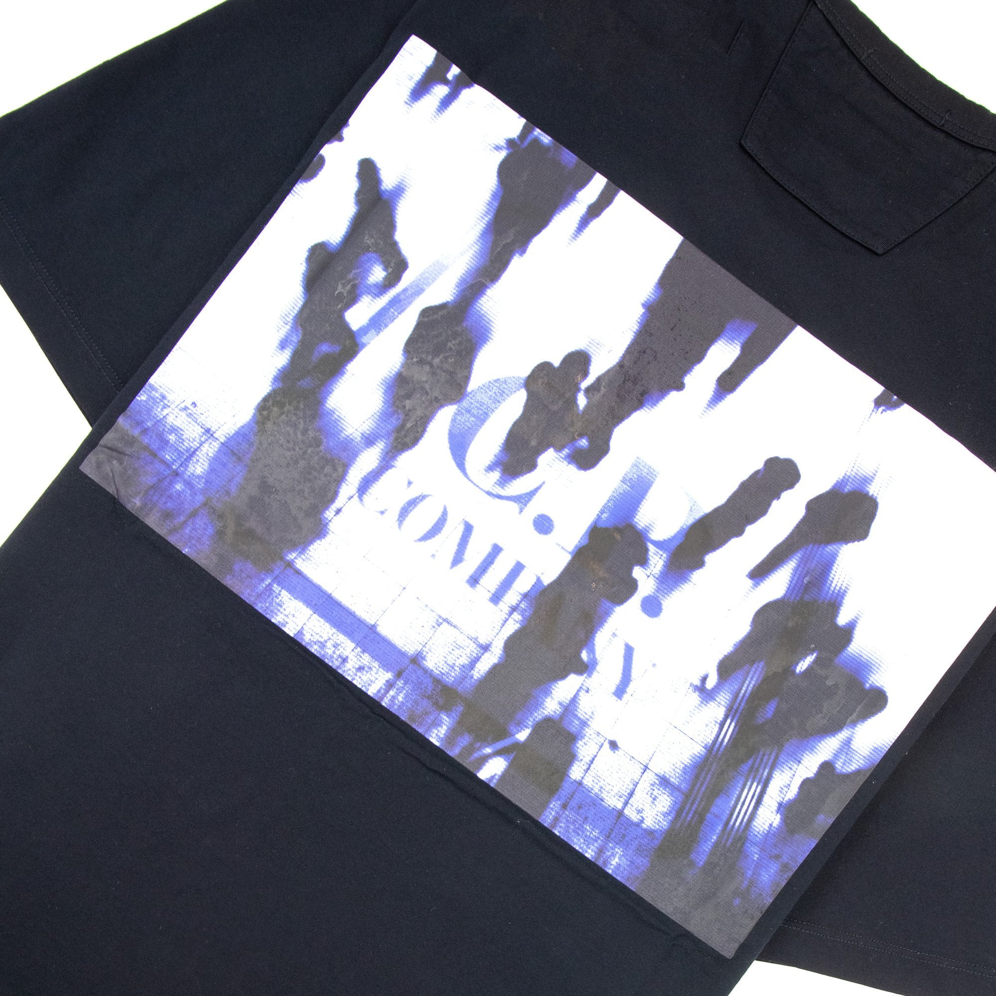 Cp Company Metropolis Series Mercerized Jersey Reverse Logo Print T Shirt Navy 888