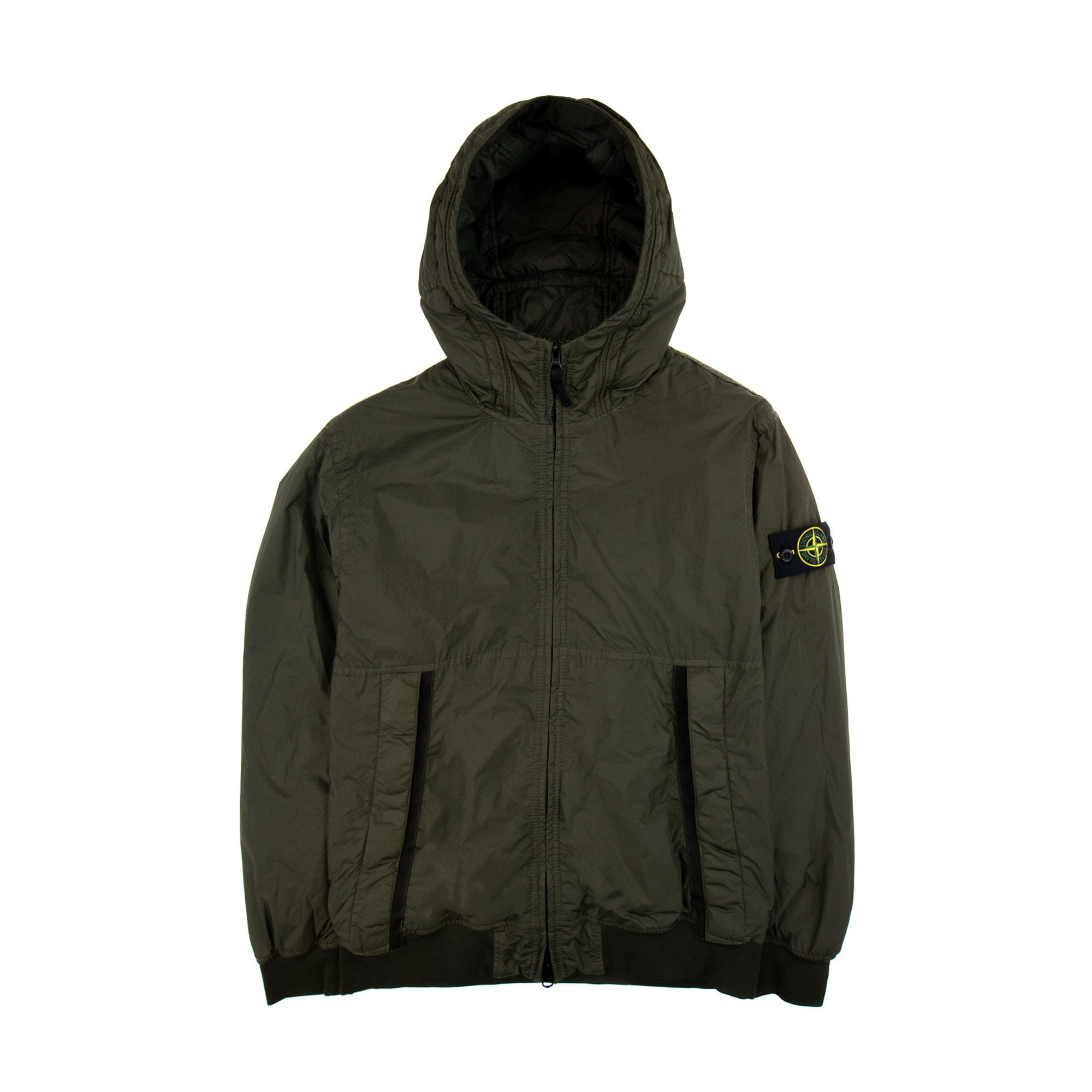 Stone Island 40823 Garment Dyed Crinkle Reps Recycled Nylon With Primaloft®-tc Khaki V0058