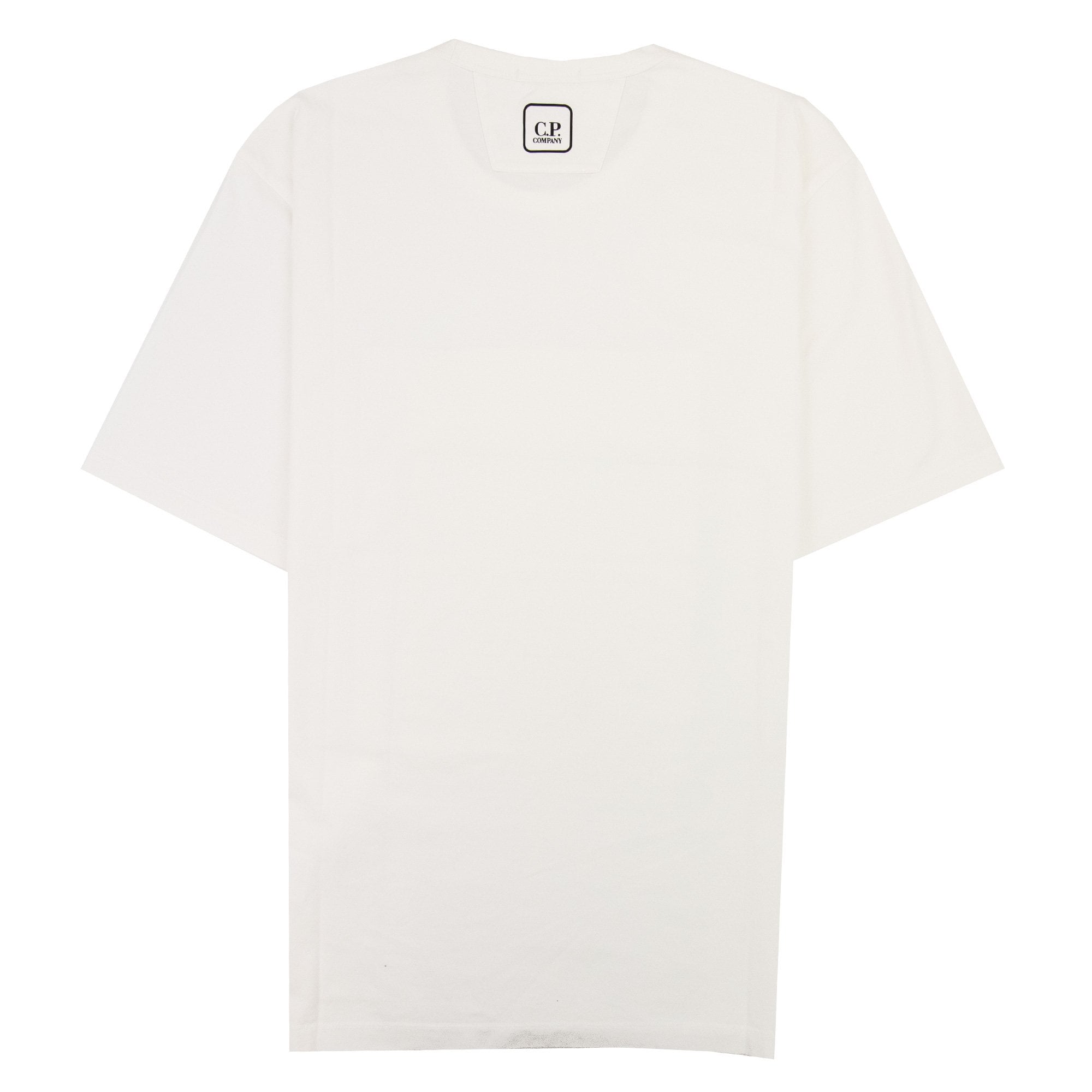 Cp Company Metropolis Series Mercerized Jersey Logo Print T Shirt White 101