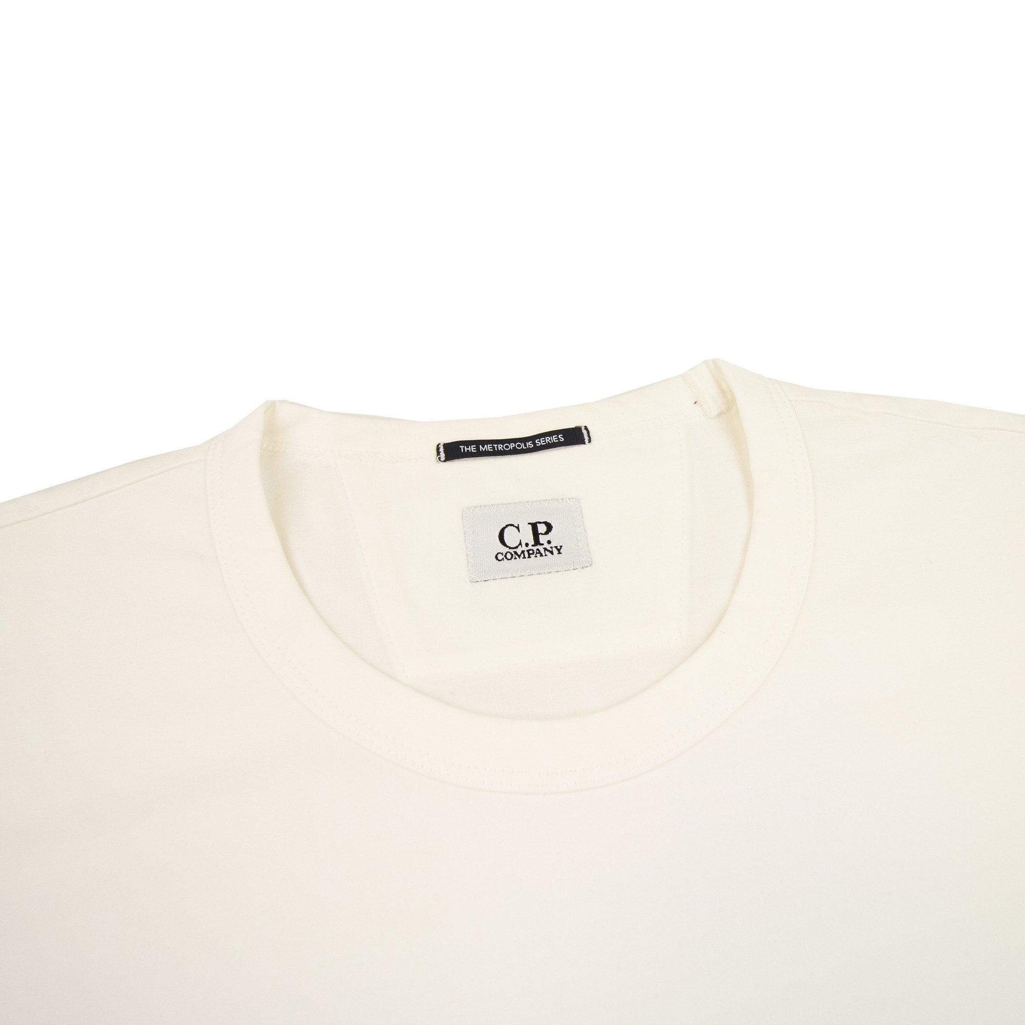 Cp Company Metropolis Series Mercerized Jersey Logo Print T Shirt White 101