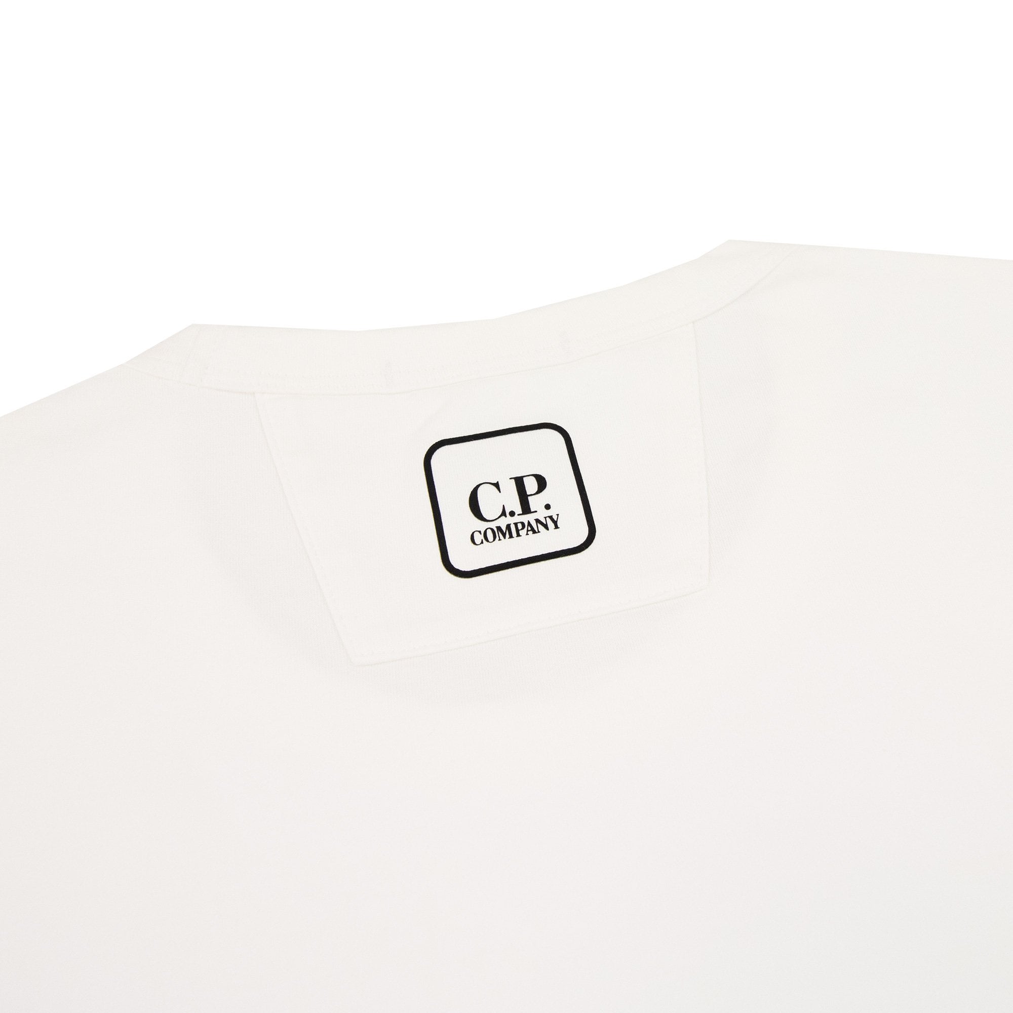 Cp Company Metropolis Series Mercerized Jersey Logo Print T Shirt White 101