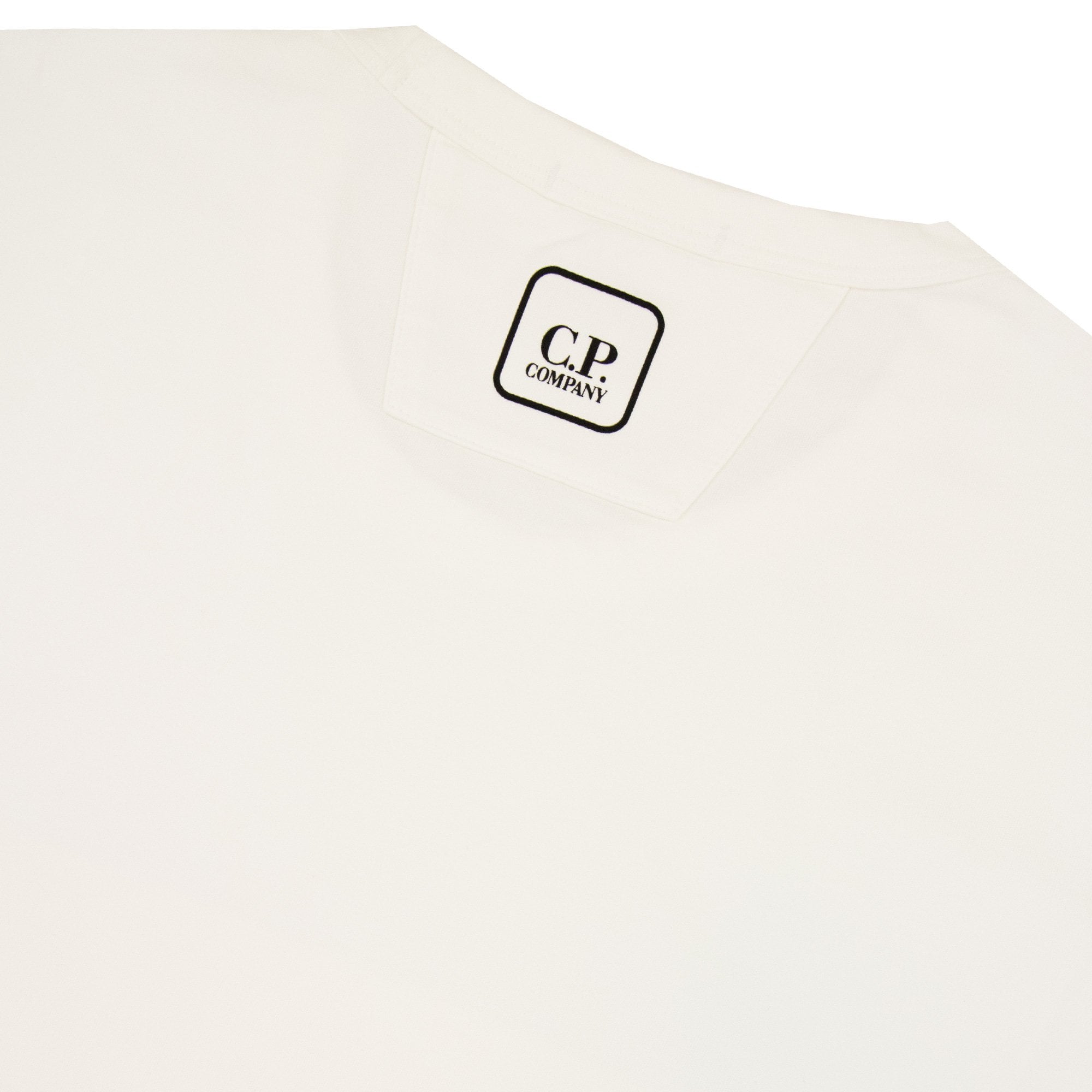 Cp Company Metropolis Series Mercerized Jersey Logo Print T Shirt White 101