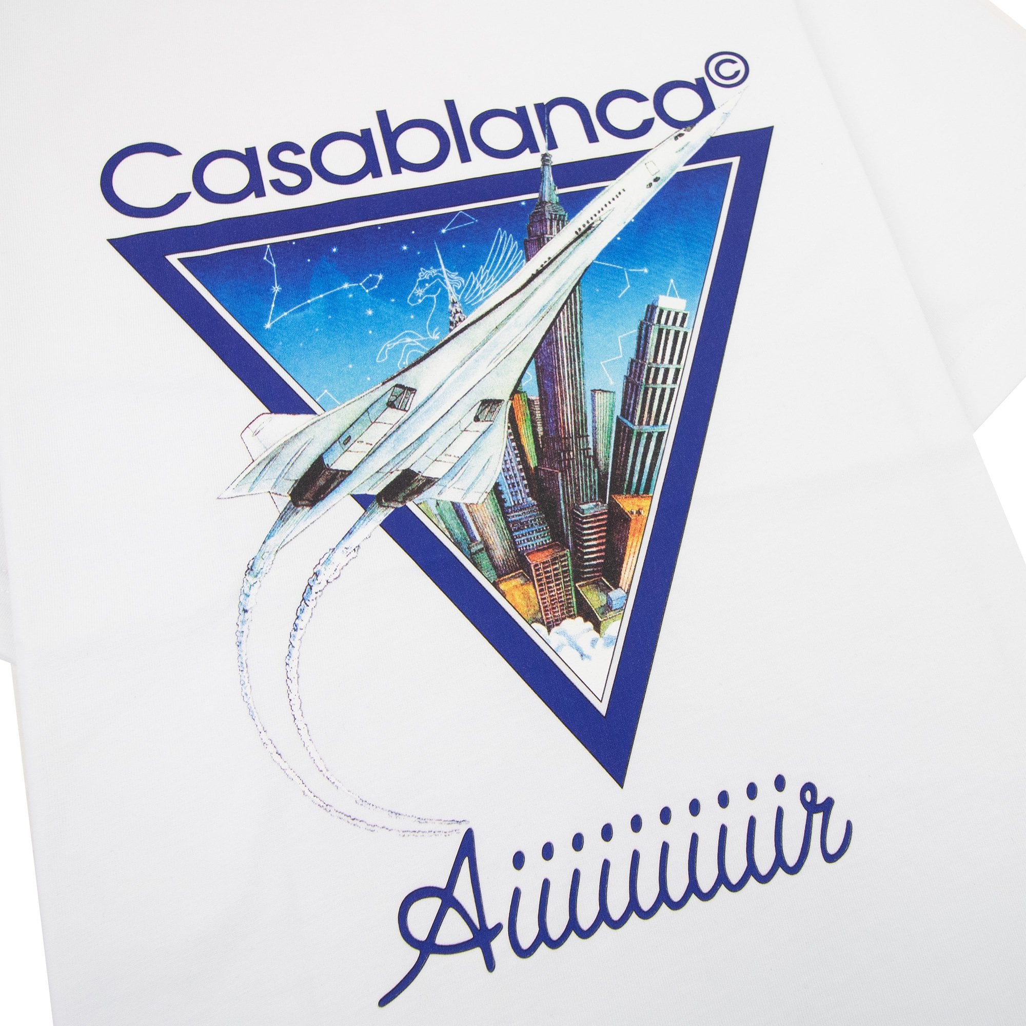 Casablanca Aiiiiir Printed T Shirt White