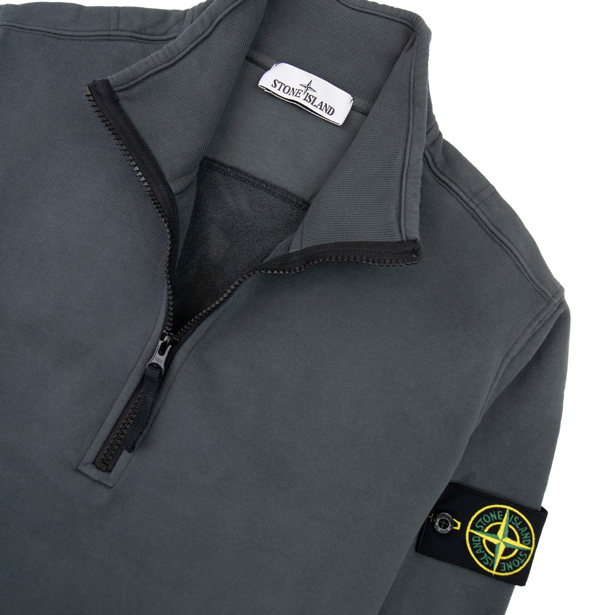 Stone Island 62720 1/4 Zip Sweatshirt Grey V0062