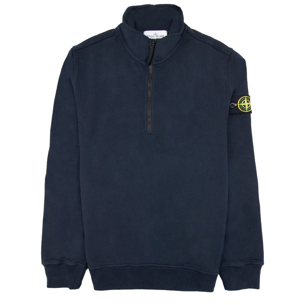 Stone Island 62720 1/4 Zip Sweatshirt Navy Blue V0020