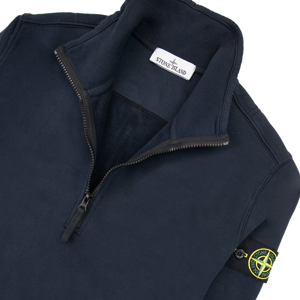 Stone Island 62720 1/4 Zip Sweatshirt Navy Blue V0020