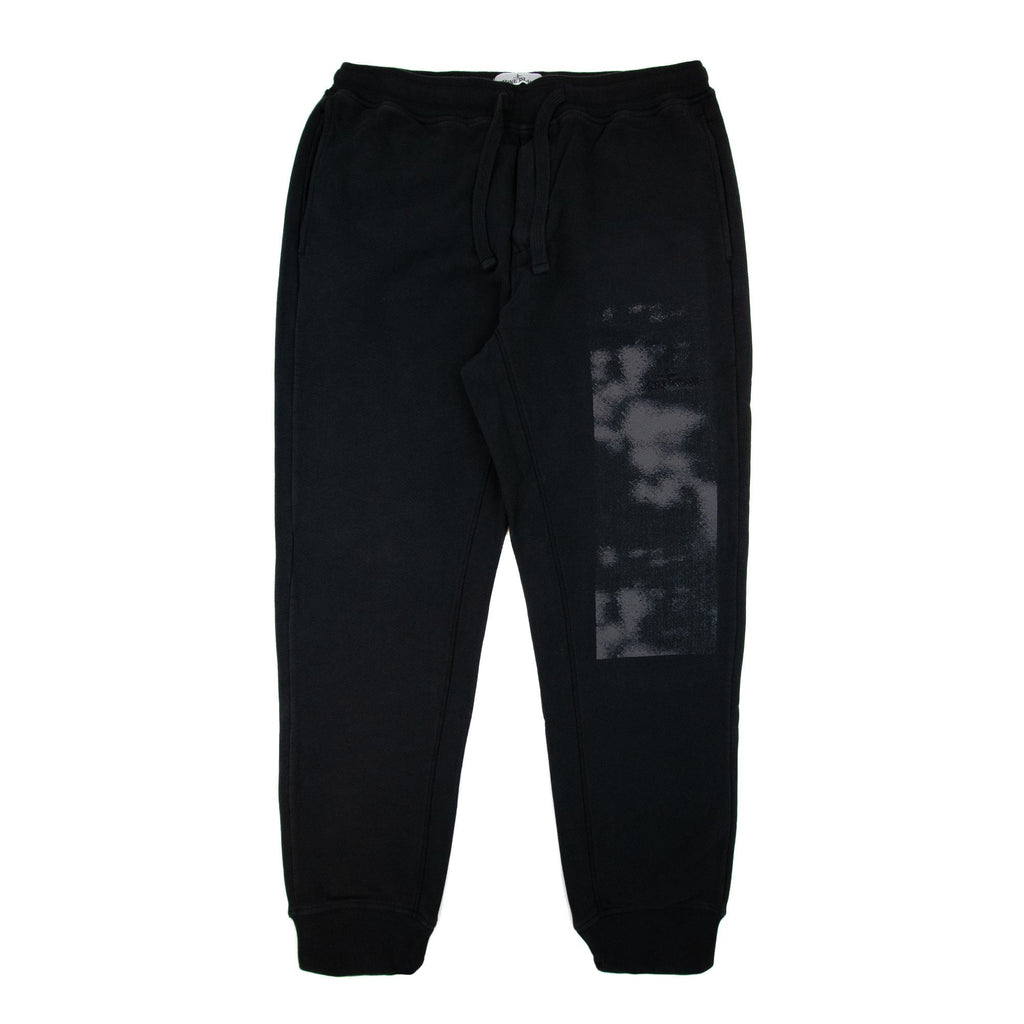 Stone Island 66762 ‘foam Two’ Print And Embroidery Bottoms Black V0029