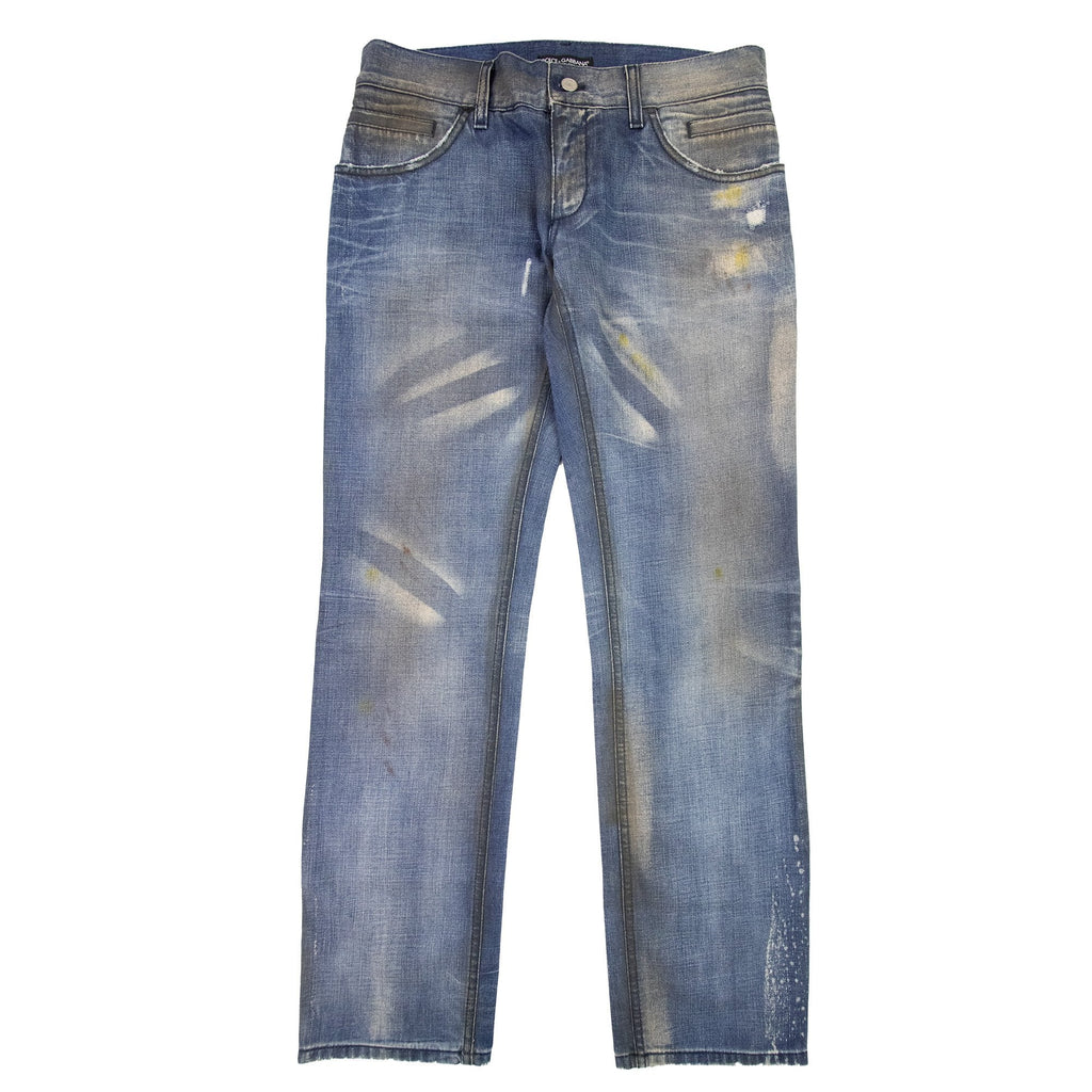 Dolce & Gabbana 14 Classic Straight Leg Denim Jeans Dark Denim