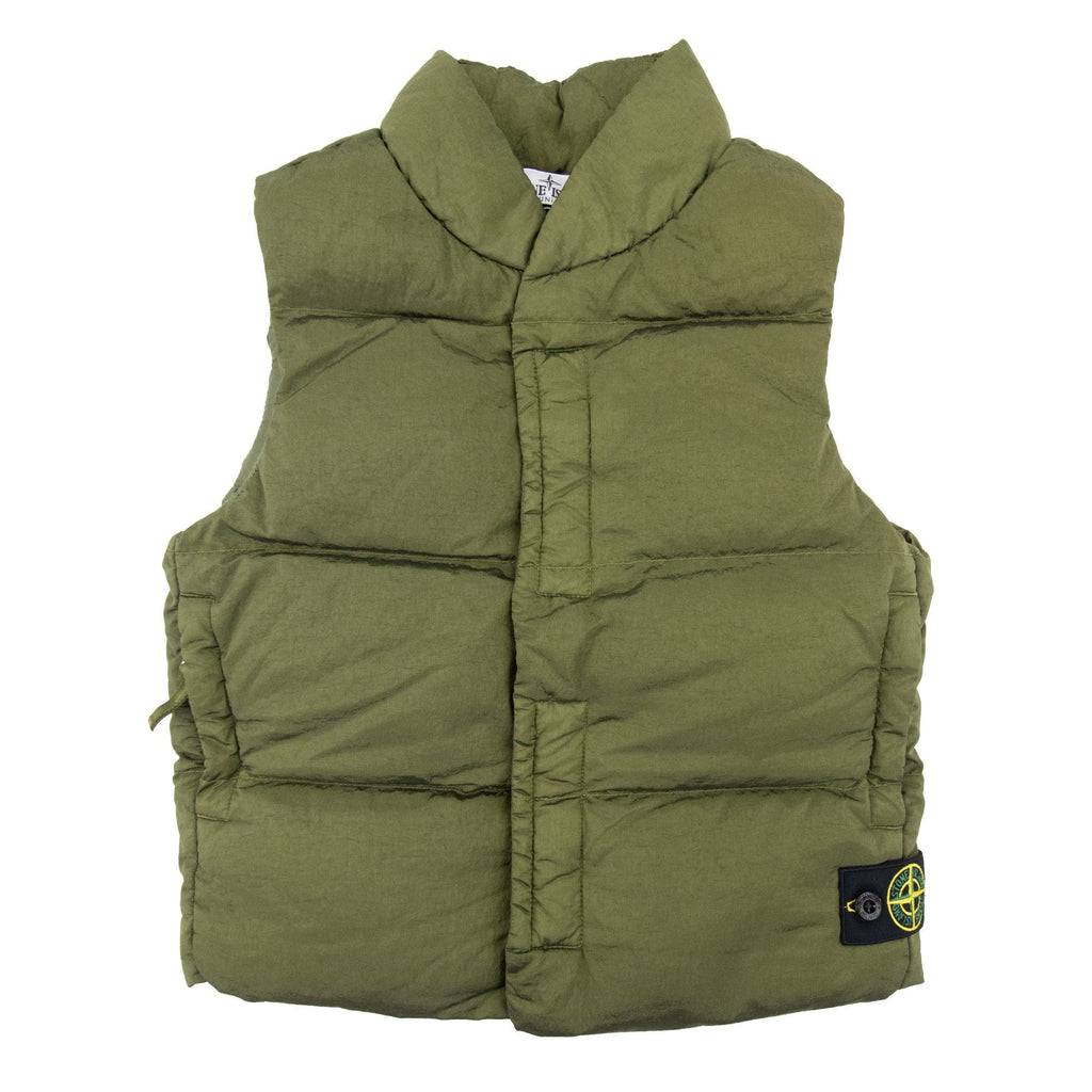 Stone Island Junior G0319 Nylon Metal In Econyl Gillet Khaki V0054