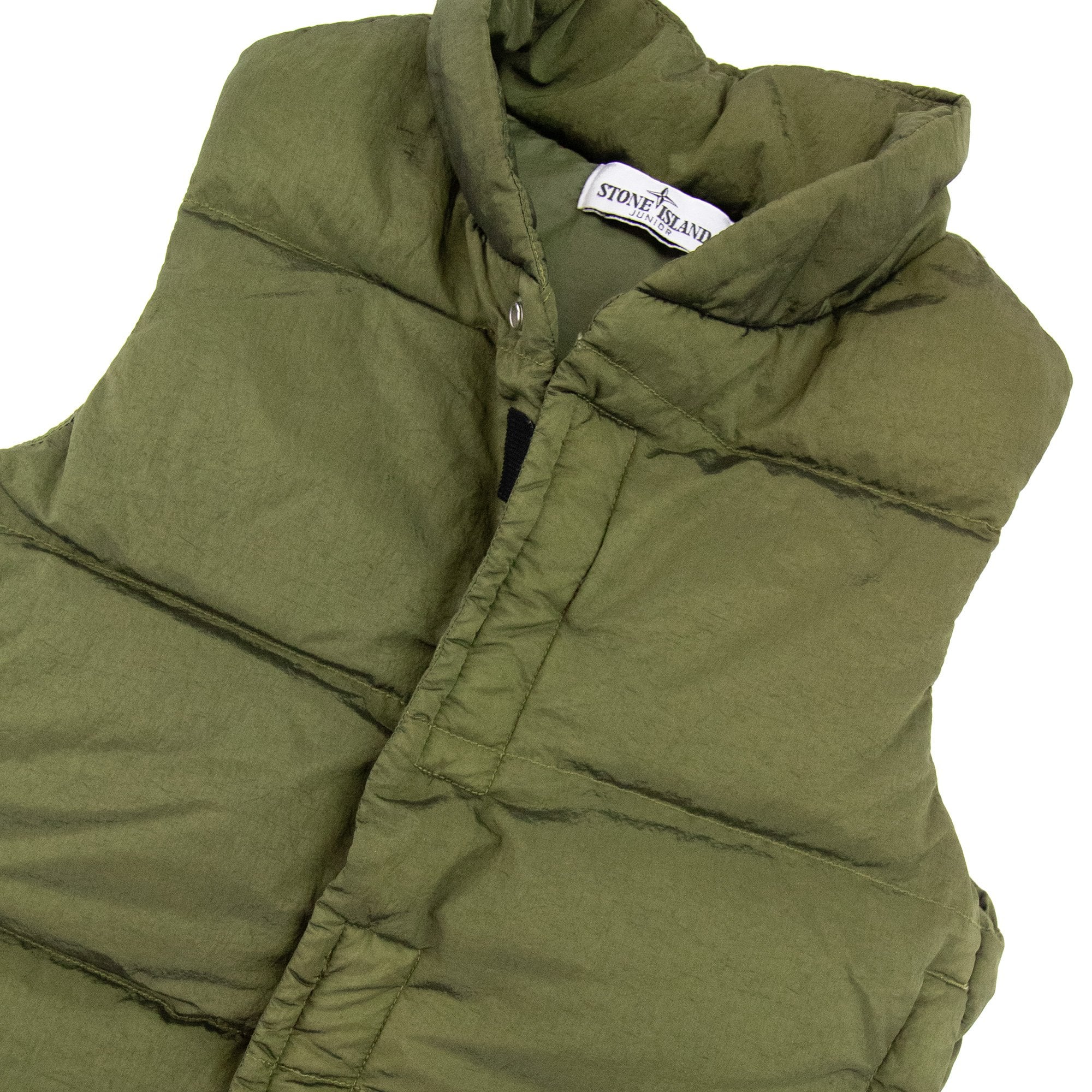 Stone Island Junior G0319 Nylon Metal In Econyl Gillet Khaki V0054