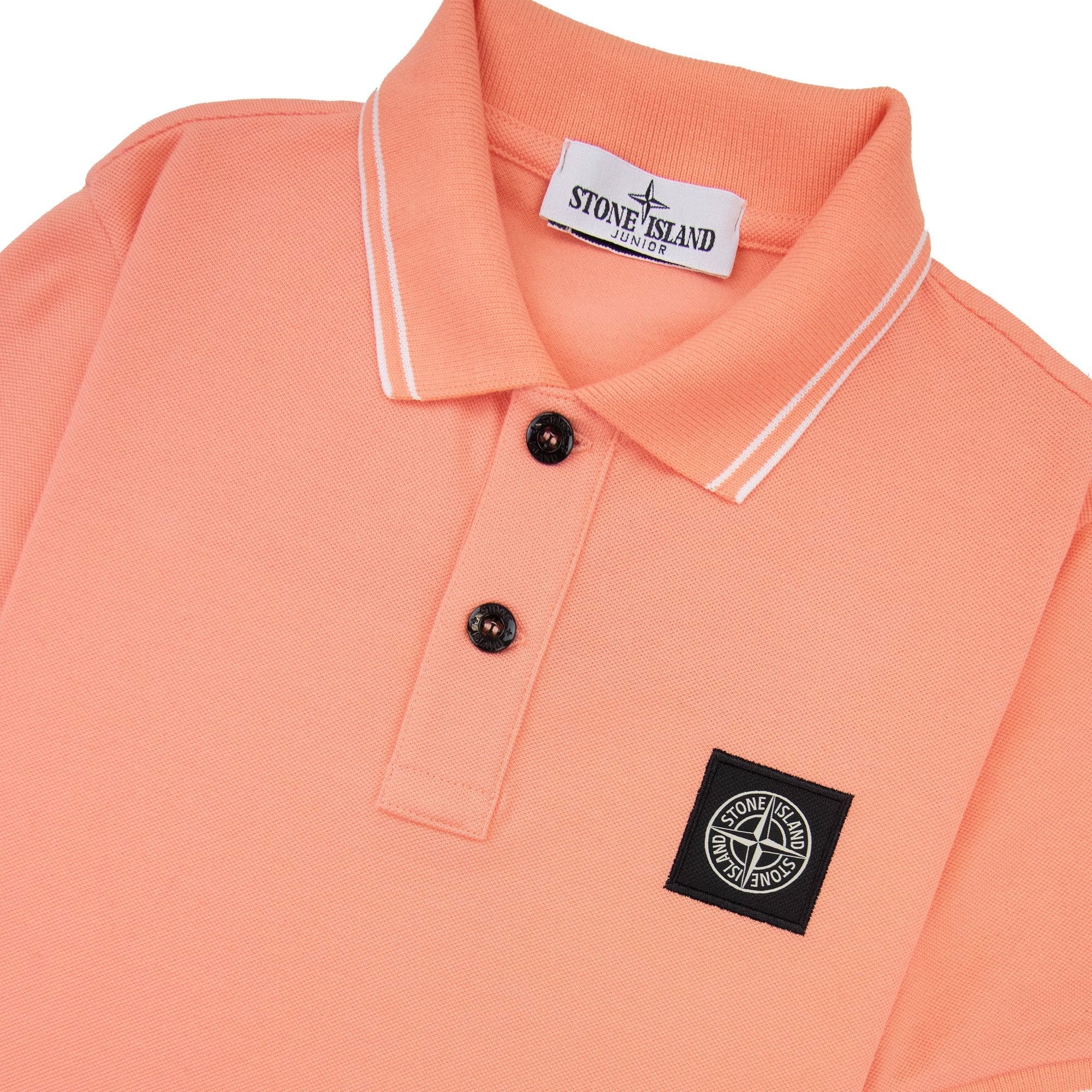 Stone Island Juniors Polo SS Kids Salmon V0081