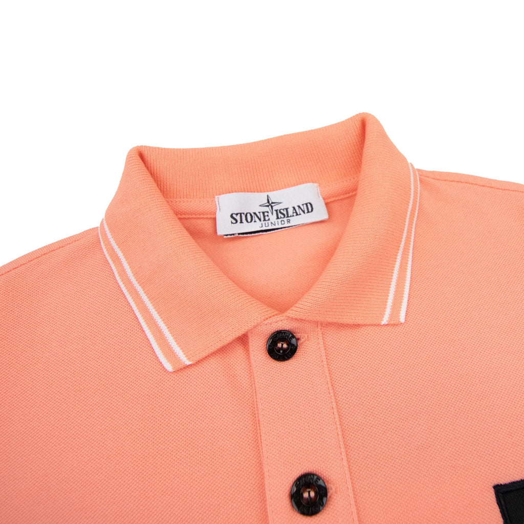 Stone Island Juniors Polo SS Kids Salmon V0081