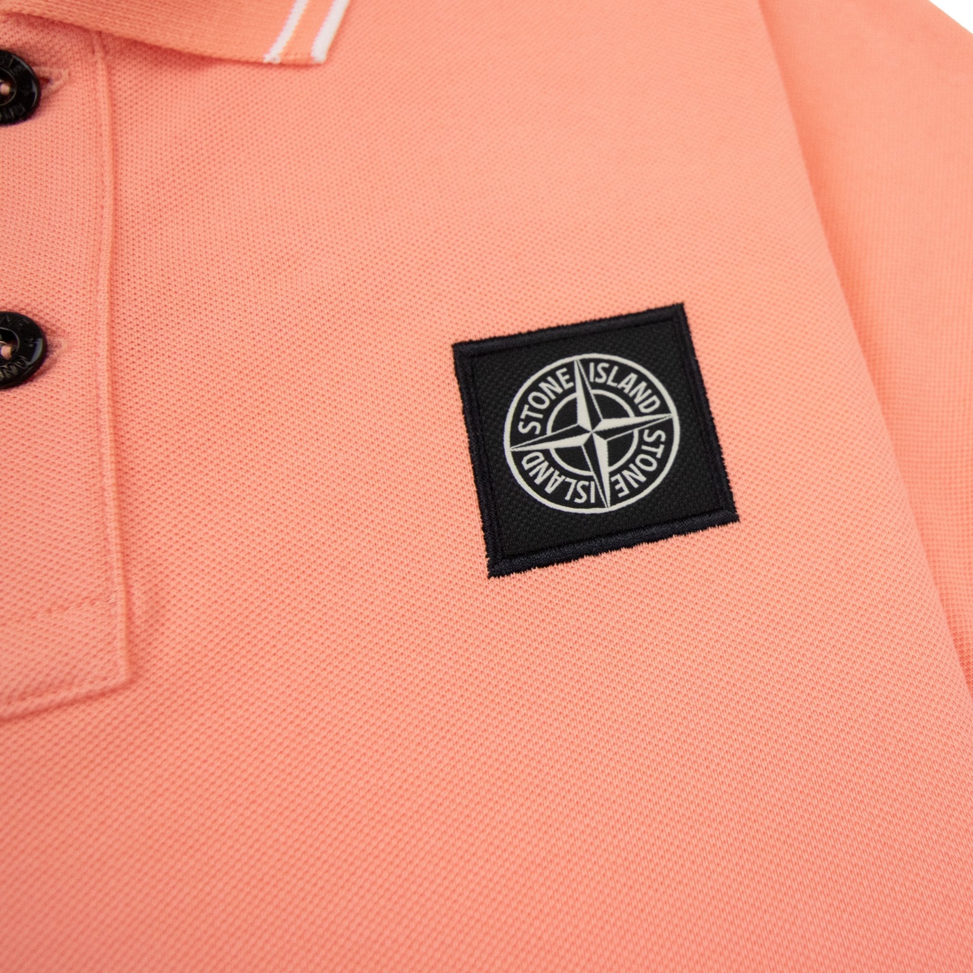 Stone Island Juniors Polo SS Kids Salmon V0081