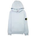 Stone Island Junior Arm Badge Hooded Sweatshirt Sky Blue V0041