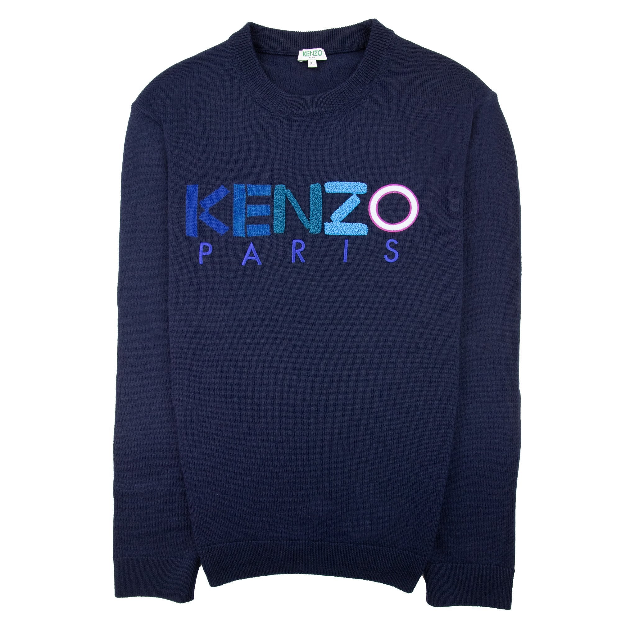 Kenzo Writing Knit Navy