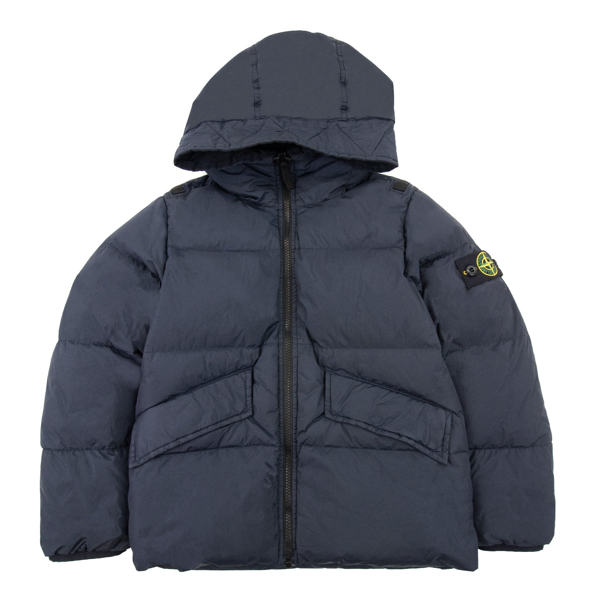 Stone Island Junior 402233 Garment Dyed Crinkle Reps R-ny Down Jacket Navy V0020