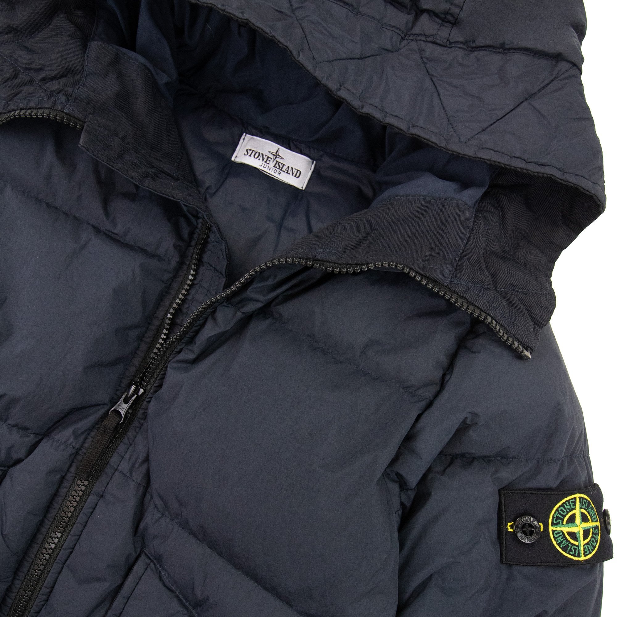 Stone Island Junior 402233 Garment Dyed Crinkle Reps R-ny Down Jacket Navy V0020