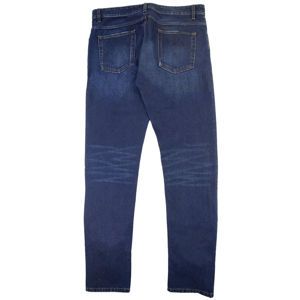 Dolce & Gabbana Classic 18 Rubber Logo Jeans Denim Blue