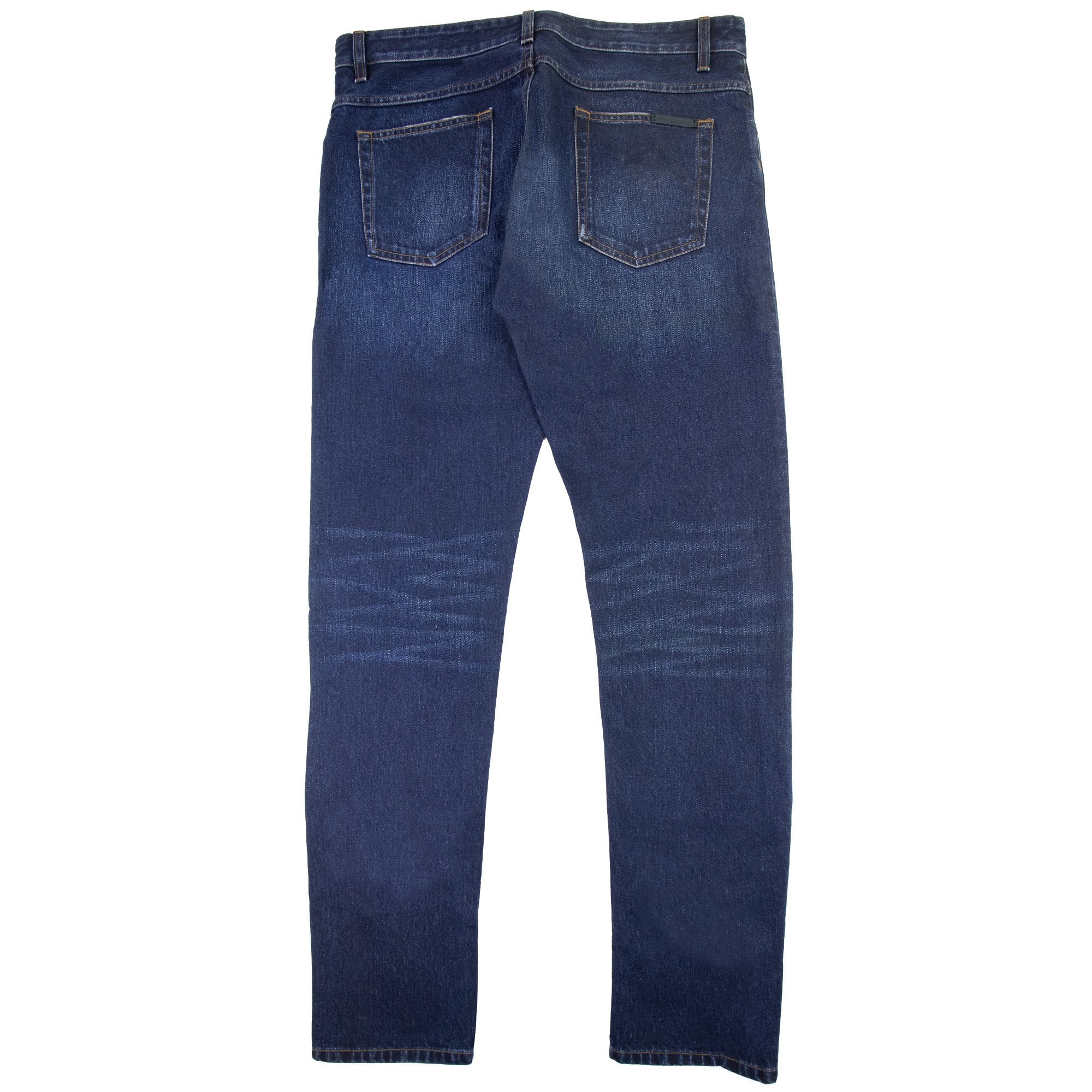 Dolce & Gabbana Classic 18 Rubber Logo Jeans Denim Blue