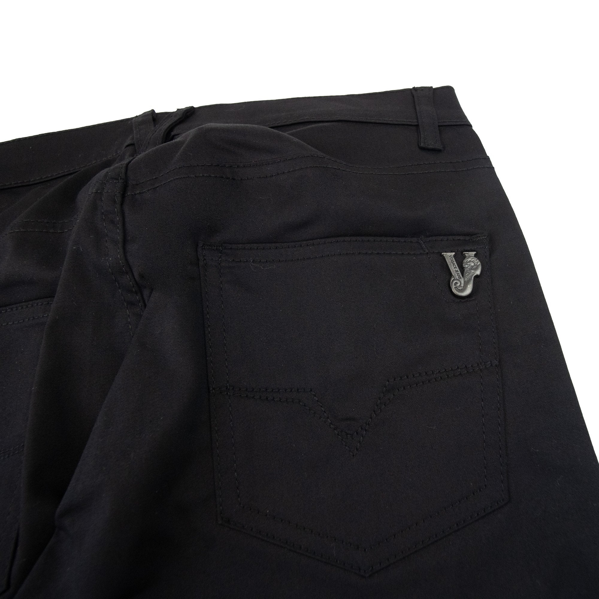 Versace Jeans Raso Tiger Metal Logo Jean Black