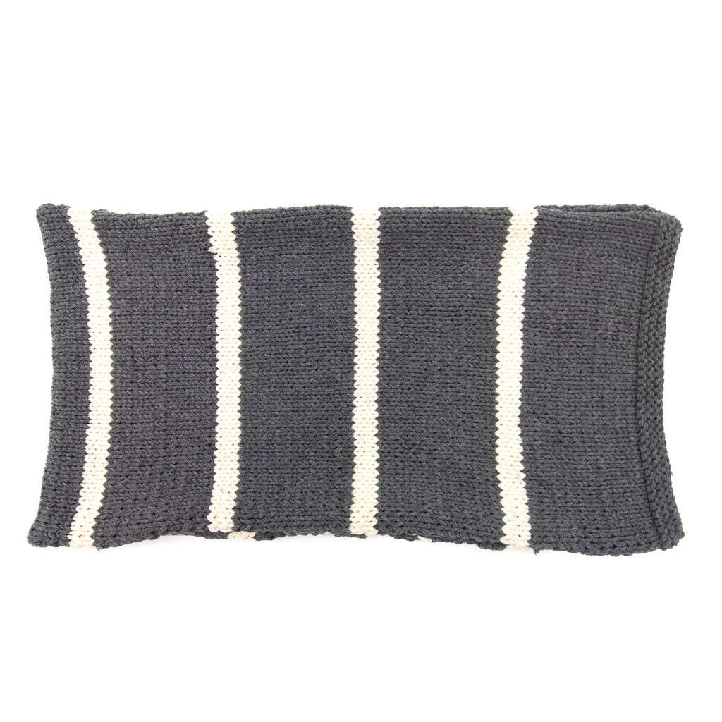 Prada Intarsio Hand Made Knitted Scarf Dark Grey