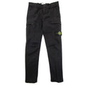 Stone Island Junior 31014 Stretch Broken Twil Cargo Pant Black V0029