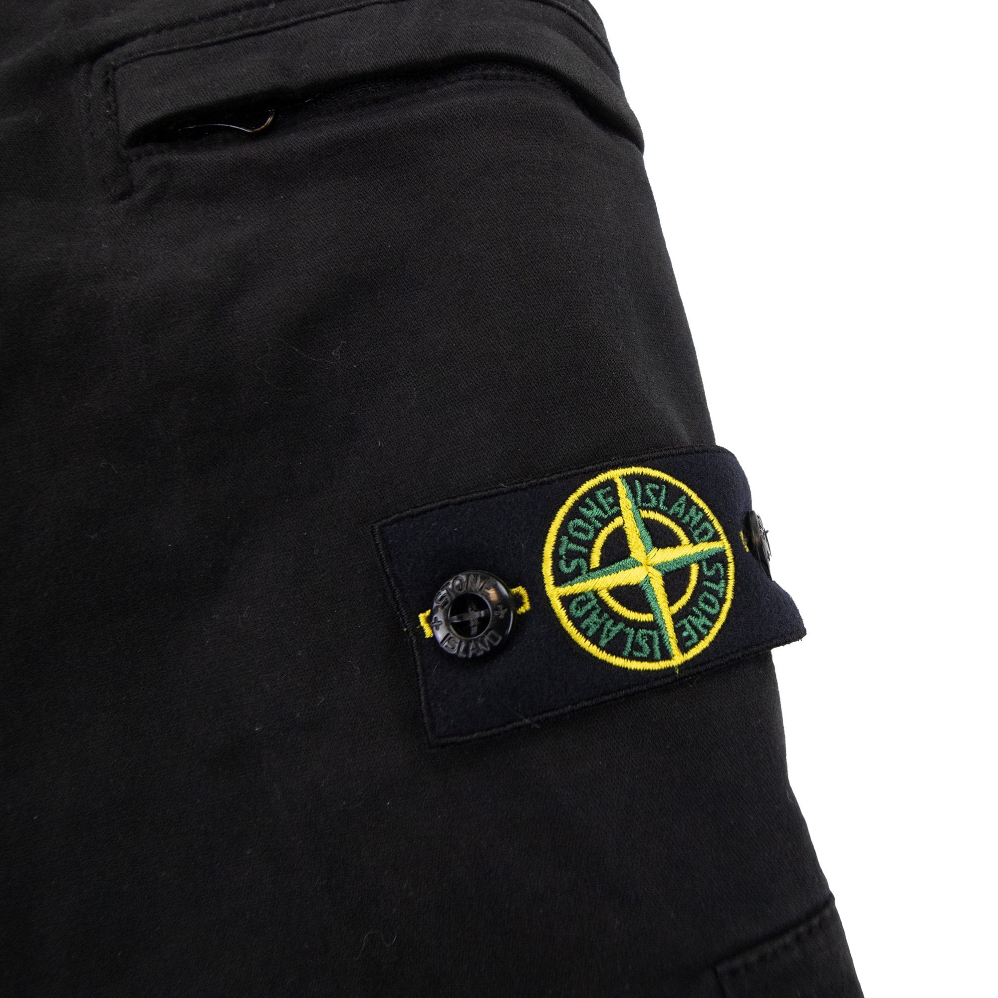 Stone Island Junior 31014 Stretch Broken Twil Cargo Pant Black V0029