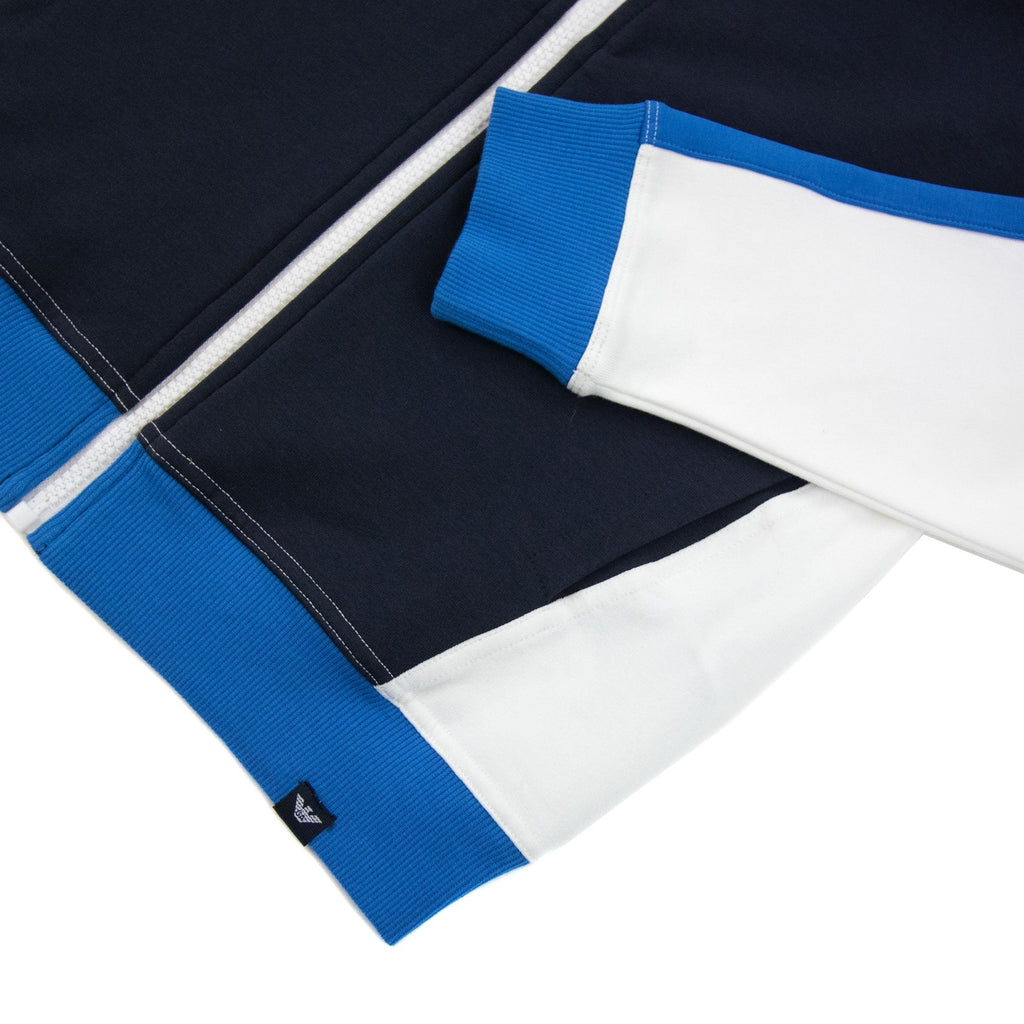 Armani Junior Rubber Logo Tracksuit Top Bicolore