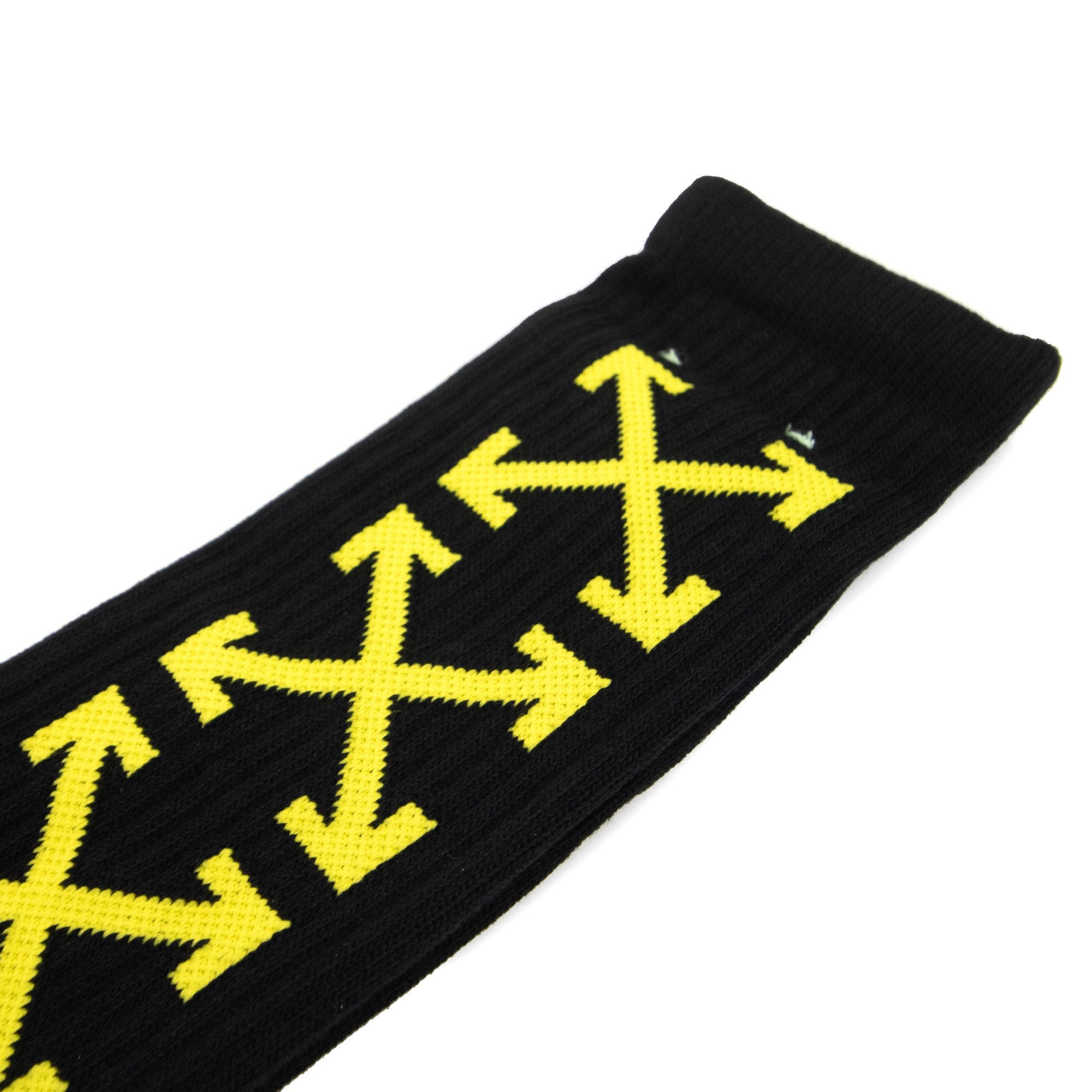 Off White Off-white Arrow Medium Bookish Socks Black/yellow