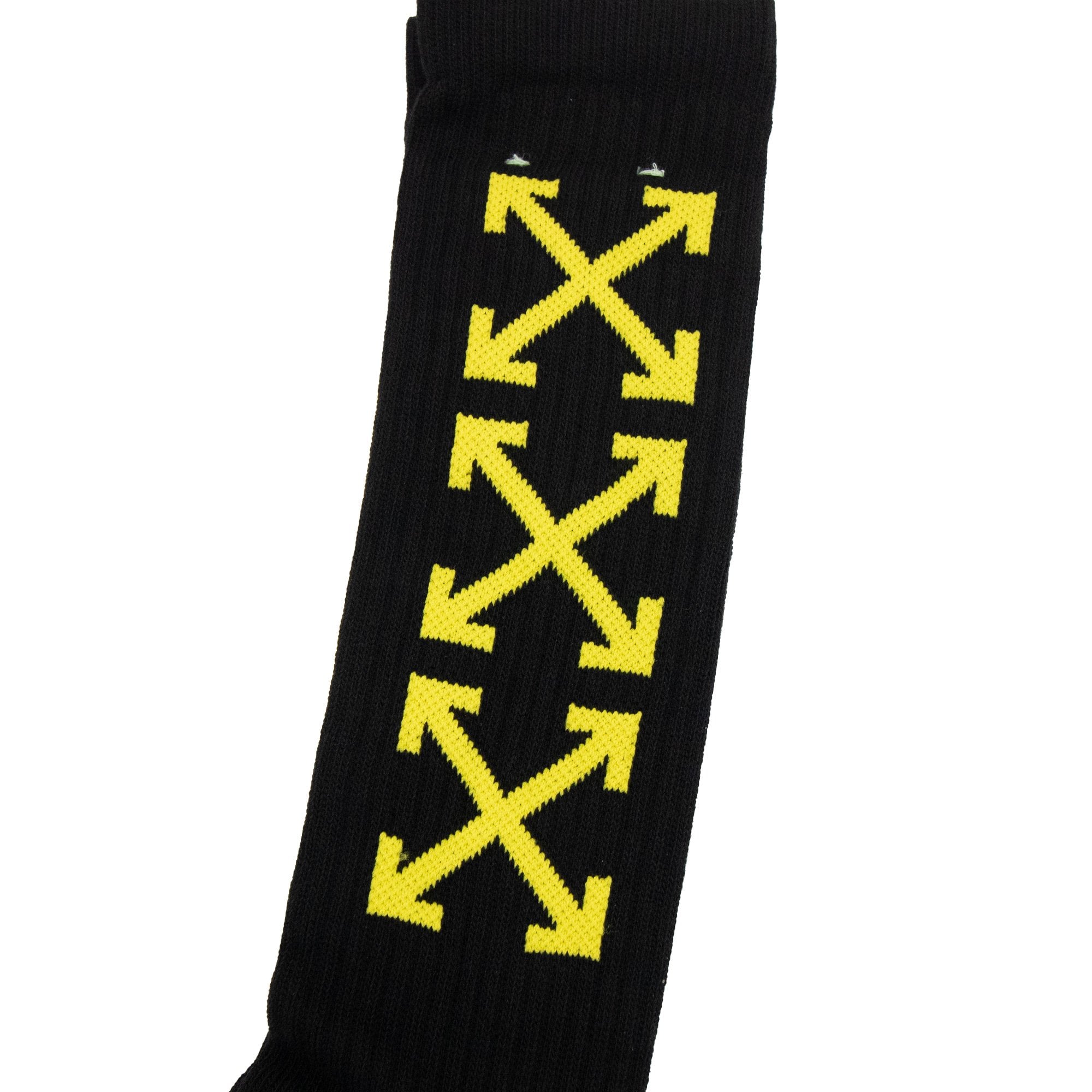 Off White Off-white Arrow Medium Bookish Socks Black/yellow